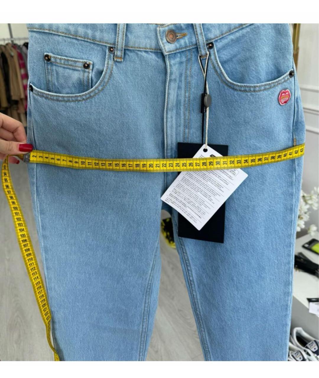 MARC JACOBS Голубые хлопковые прямые джинсы, фото 3