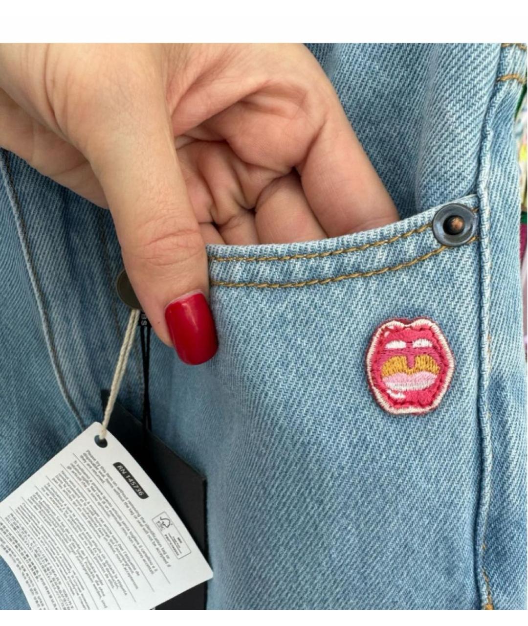 MARC JACOBS Голубые хлопковые прямые джинсы, фото 5