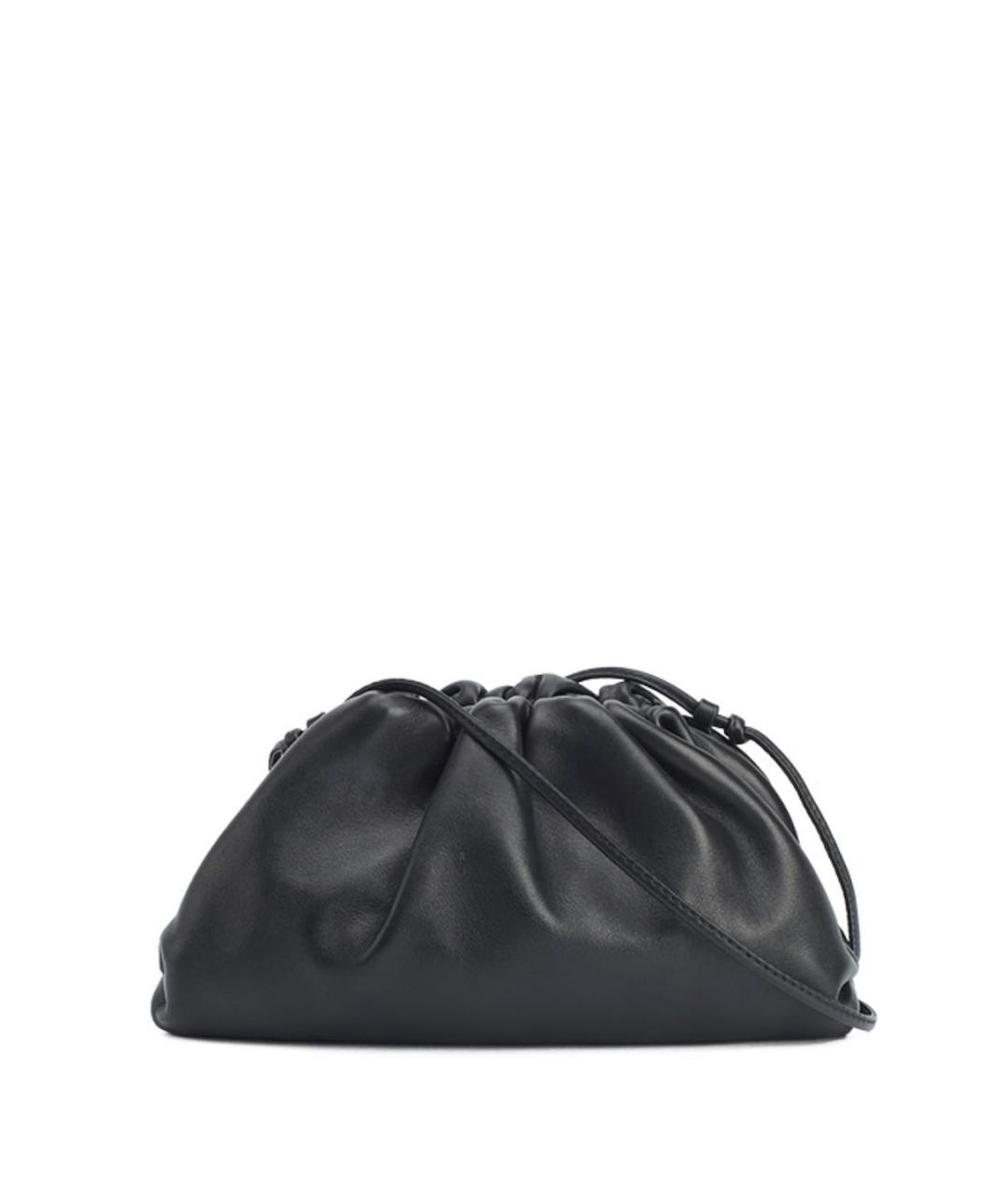 BOTTEGA VENETA Черная кожаная сумка через плечо, фото 9