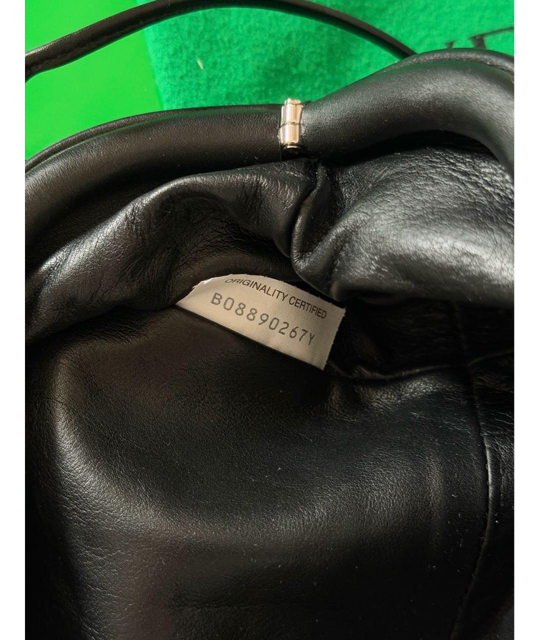 BOTTEGA VENETA Черная кожаная сумка через плечо, фото 8