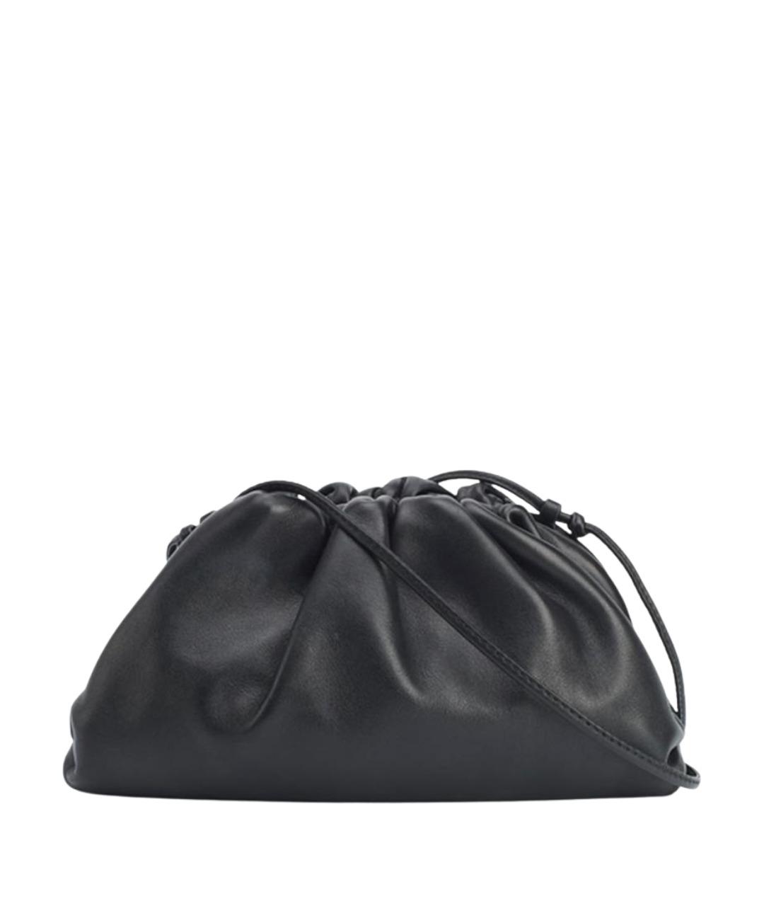 BOTTEGA VENETA Черная кожаная сумка через плечо, фото 1