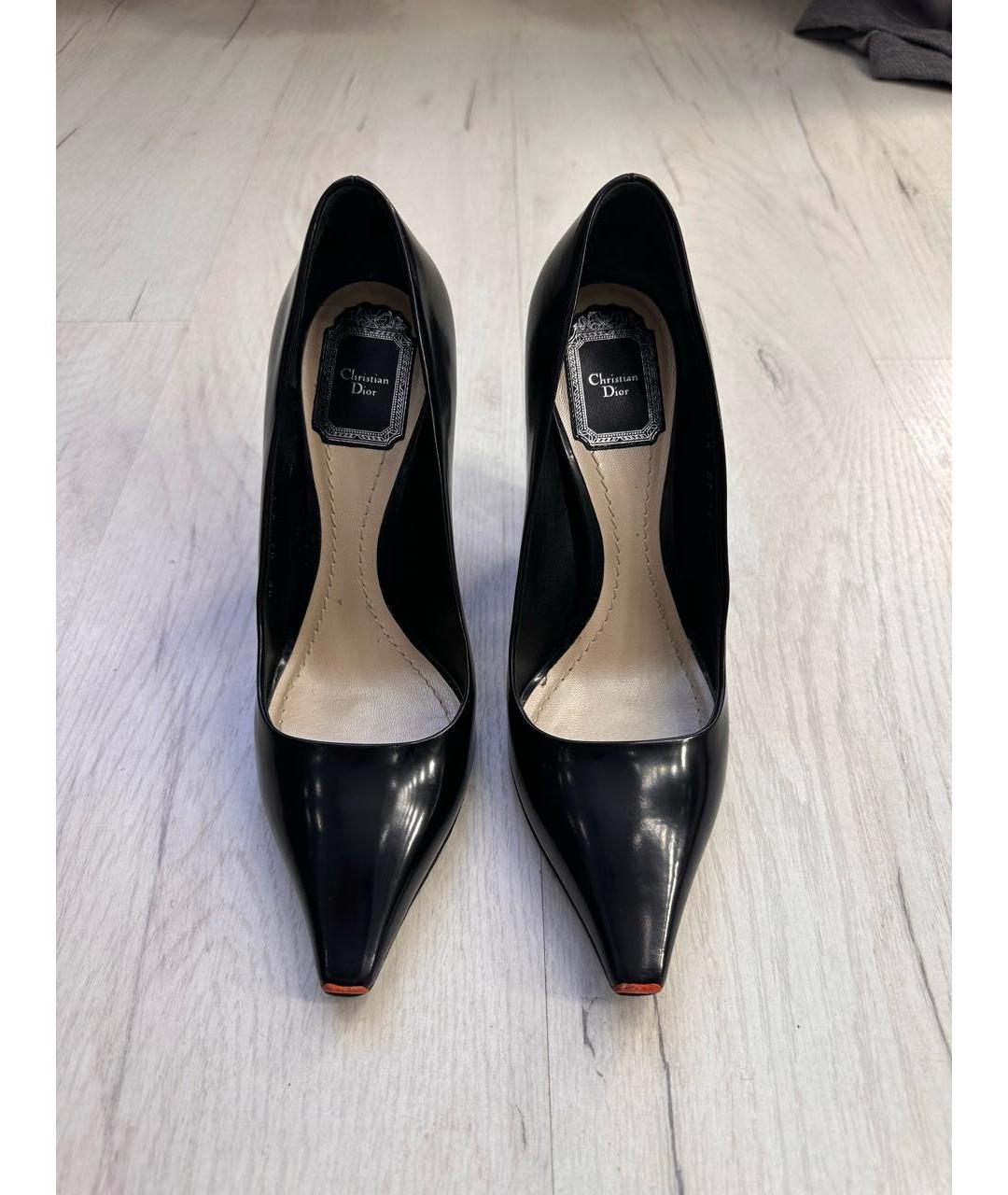 CHRISTIAN DIOR Черные кожаные туфли, фото 2