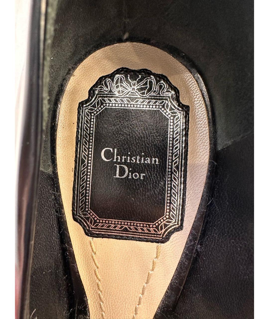 CHRISTIAN DIOR Черные кожаные туфли, фото 8