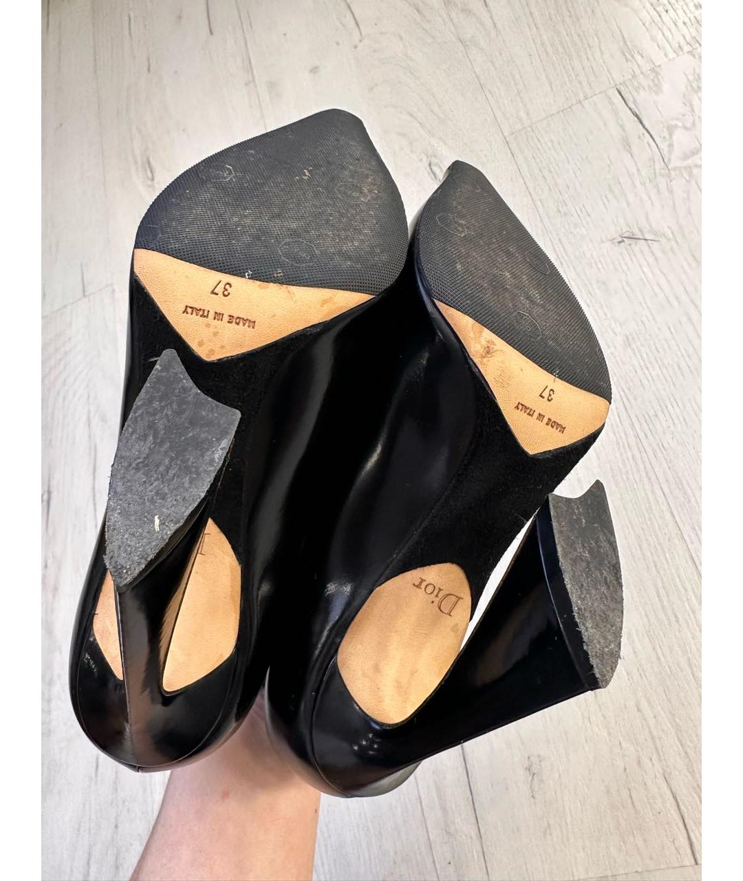CHRISTIAN DIOR Черные кожаные туфли, фото 6