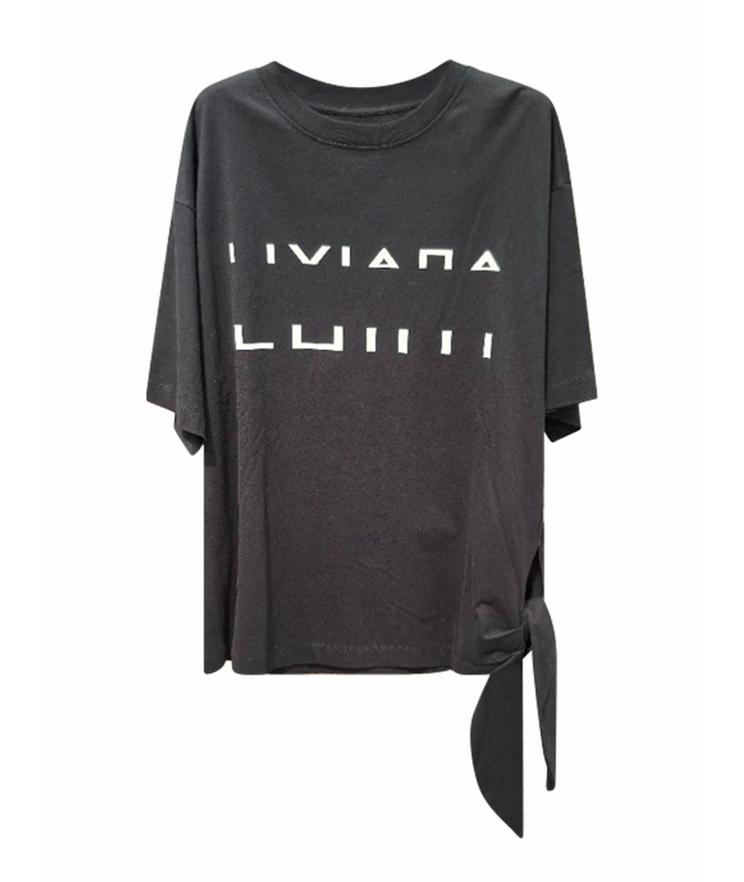 LIVIANA CONTI Черная хлопковая футболка, фото 1