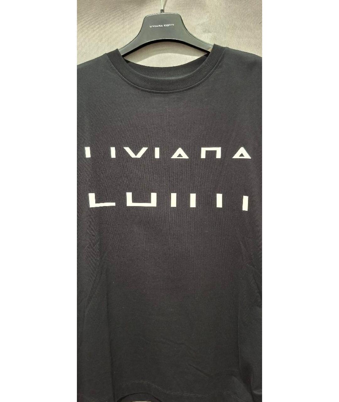 LIVIANA CONTI Черная хлопковая футболка, фото 4