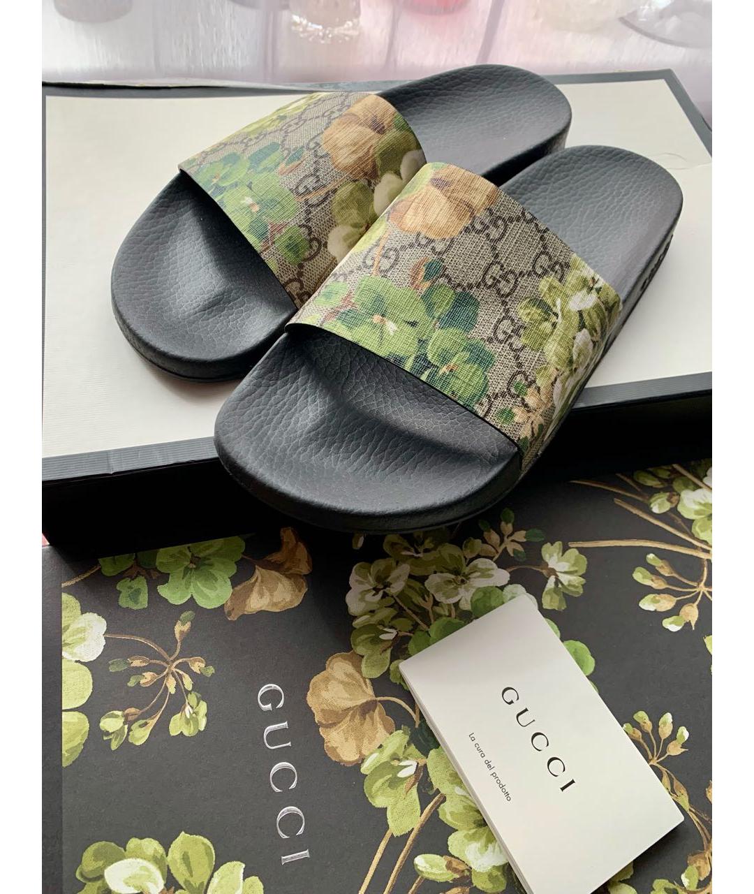 GUCCI Зеленые шлепанцы, фото 7