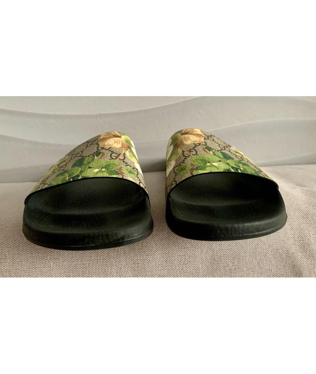 GUCCI Зеленые шлепанцы, фото 2