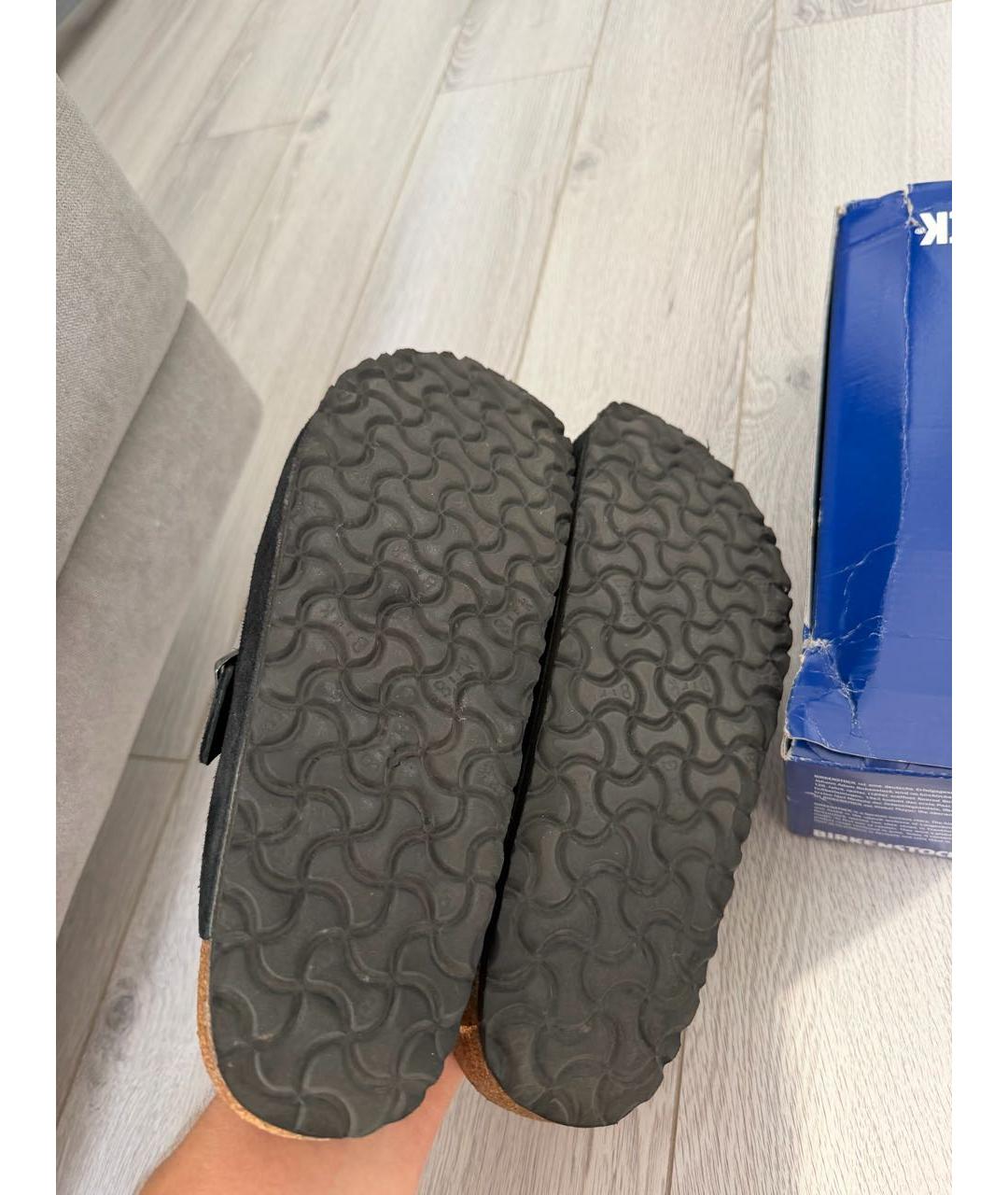 BIRKENSTOCK Черные замшевые сандалии, фото 5