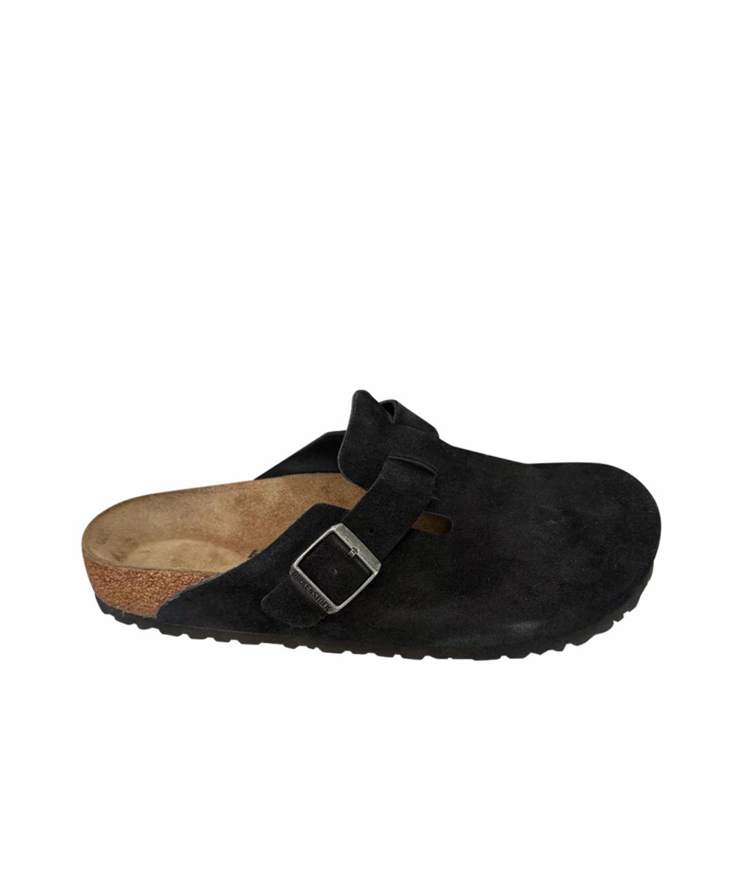 BIRKENSTOCK Черные замшевые сандалии, фото 1