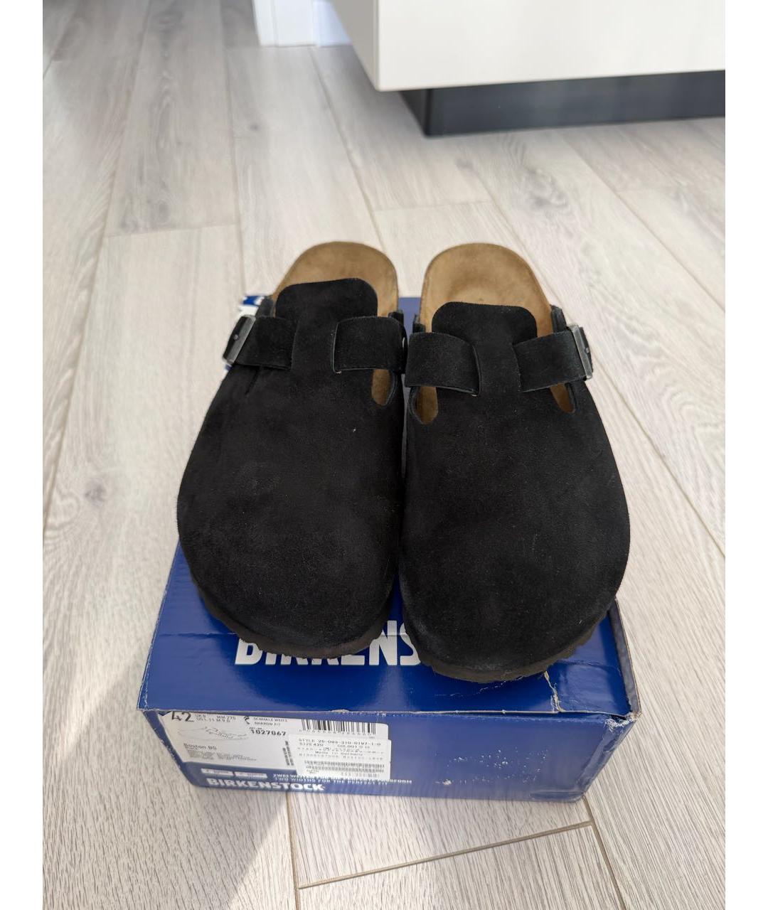 BIRKENSTOCK Черные замшевые сандалии, фото 3