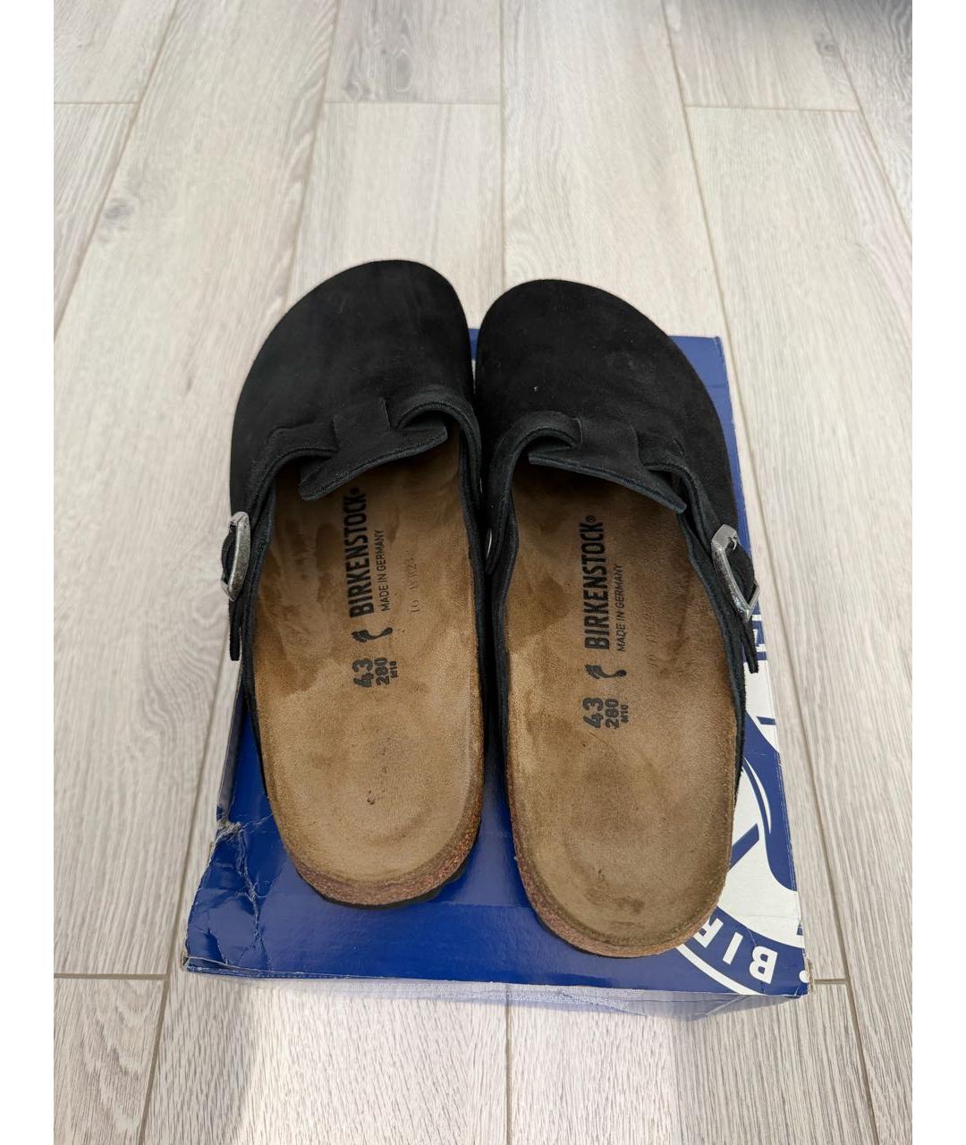 BIRKENSTOCK Черные замшевые сандалии, фото 4