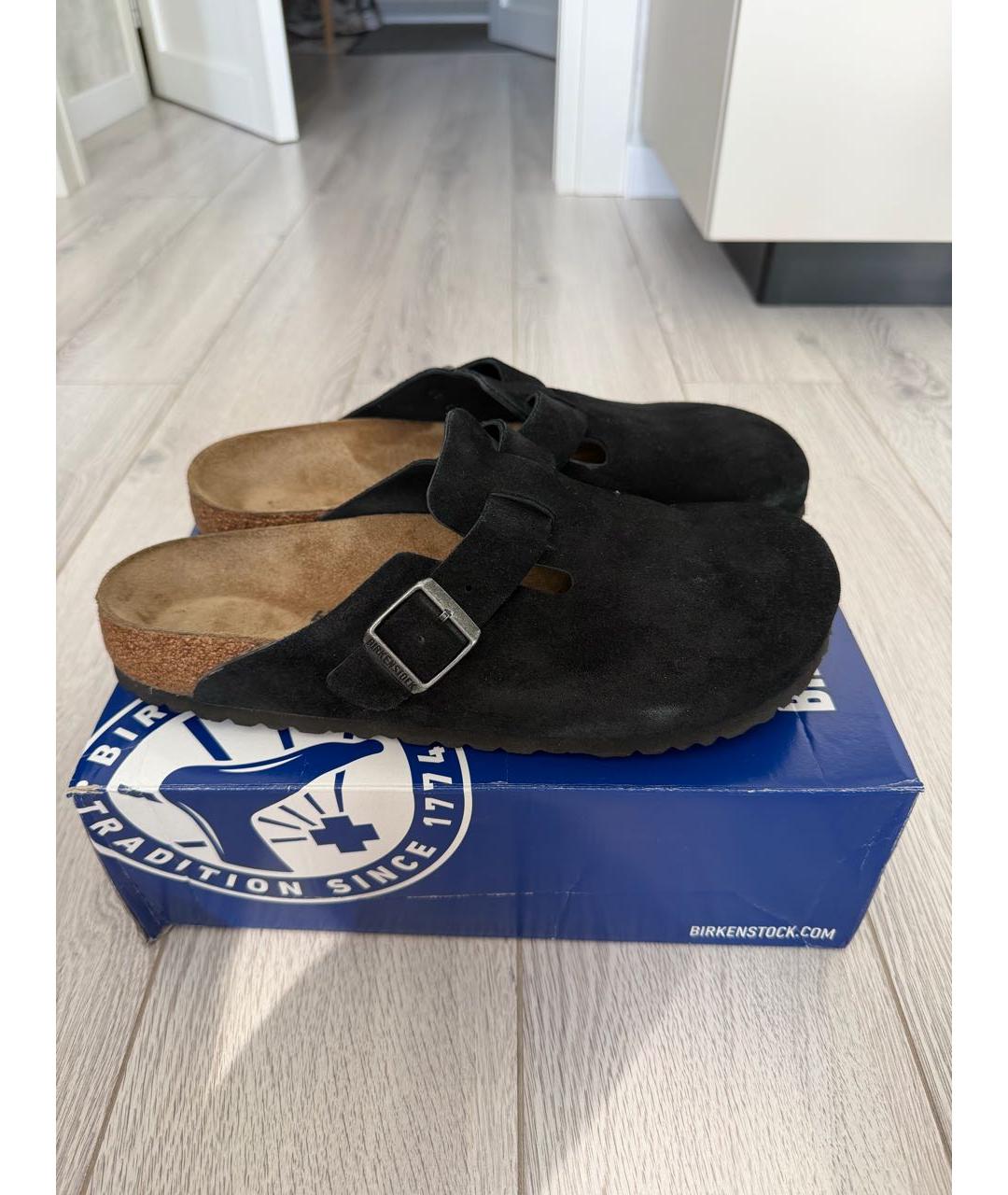 BIRKENSTOCK Черные замшевые сандалии, фото 7