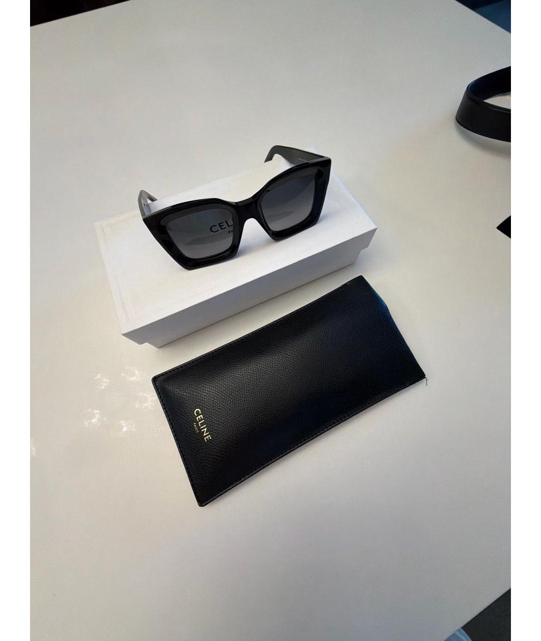CELINE Черные пластиковые солнцезащитные очки, фото 5
