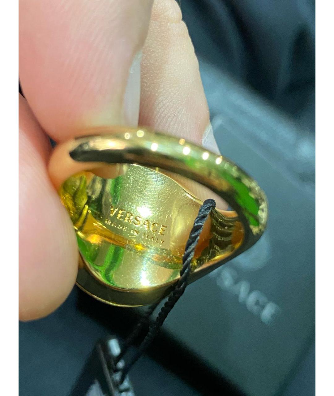 VERSACE Золотое латунное кольцо, фото 4