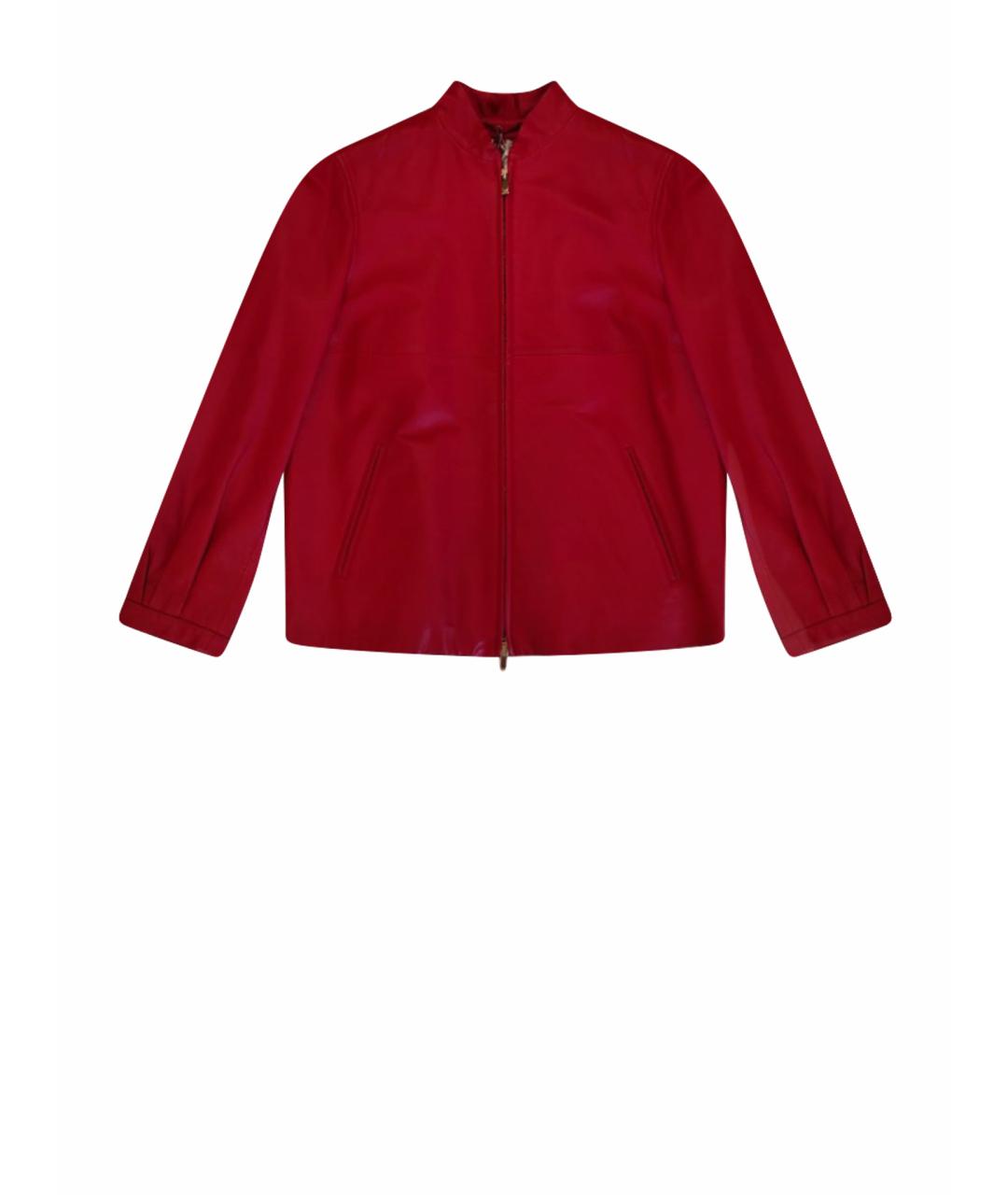 MAX MARA STUDIO Красная кожаная куртка, фото 1