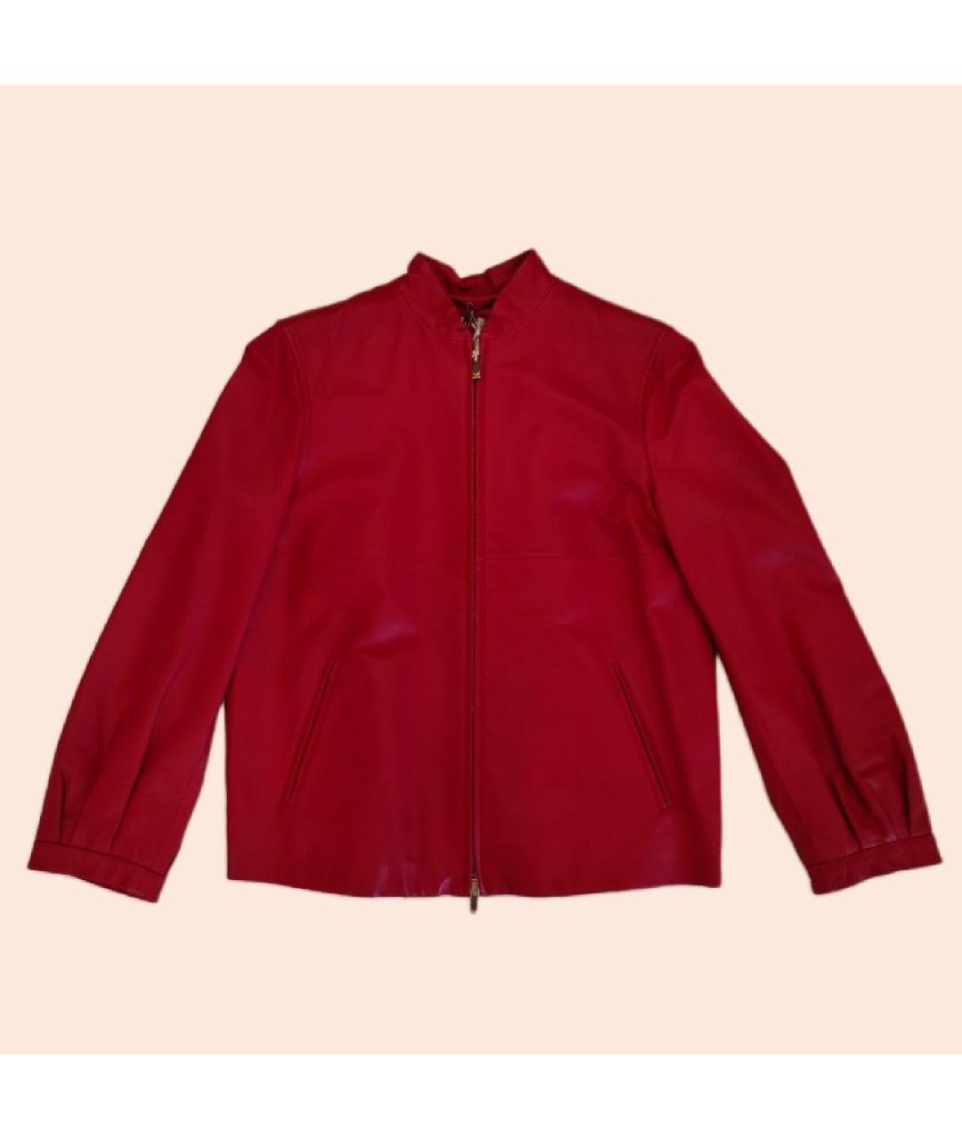 MAX MARA STUDIO Красная кожаная куртка, фото 6