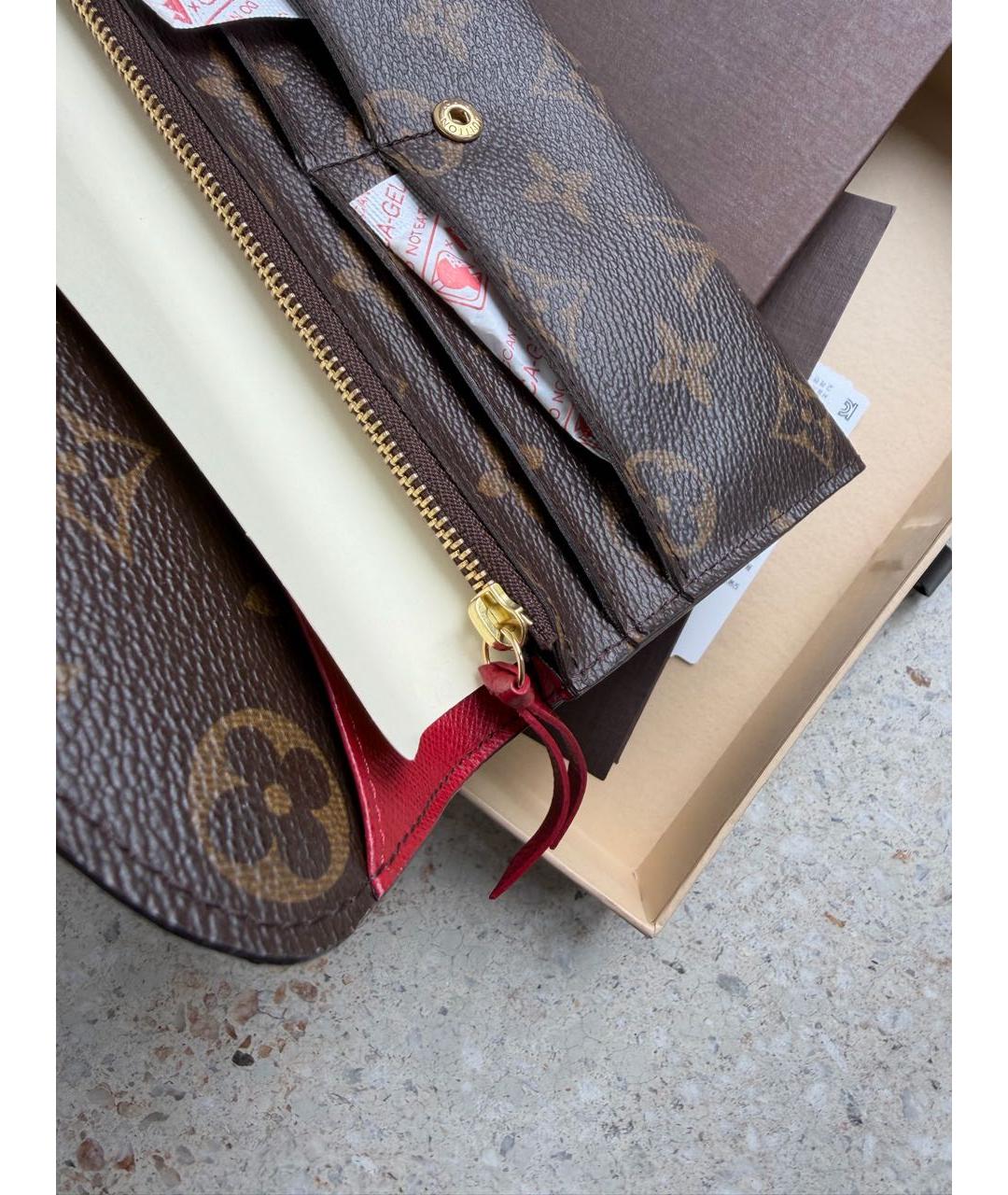 LOUIS VUITTON Коричневый кошелек, фото 4
