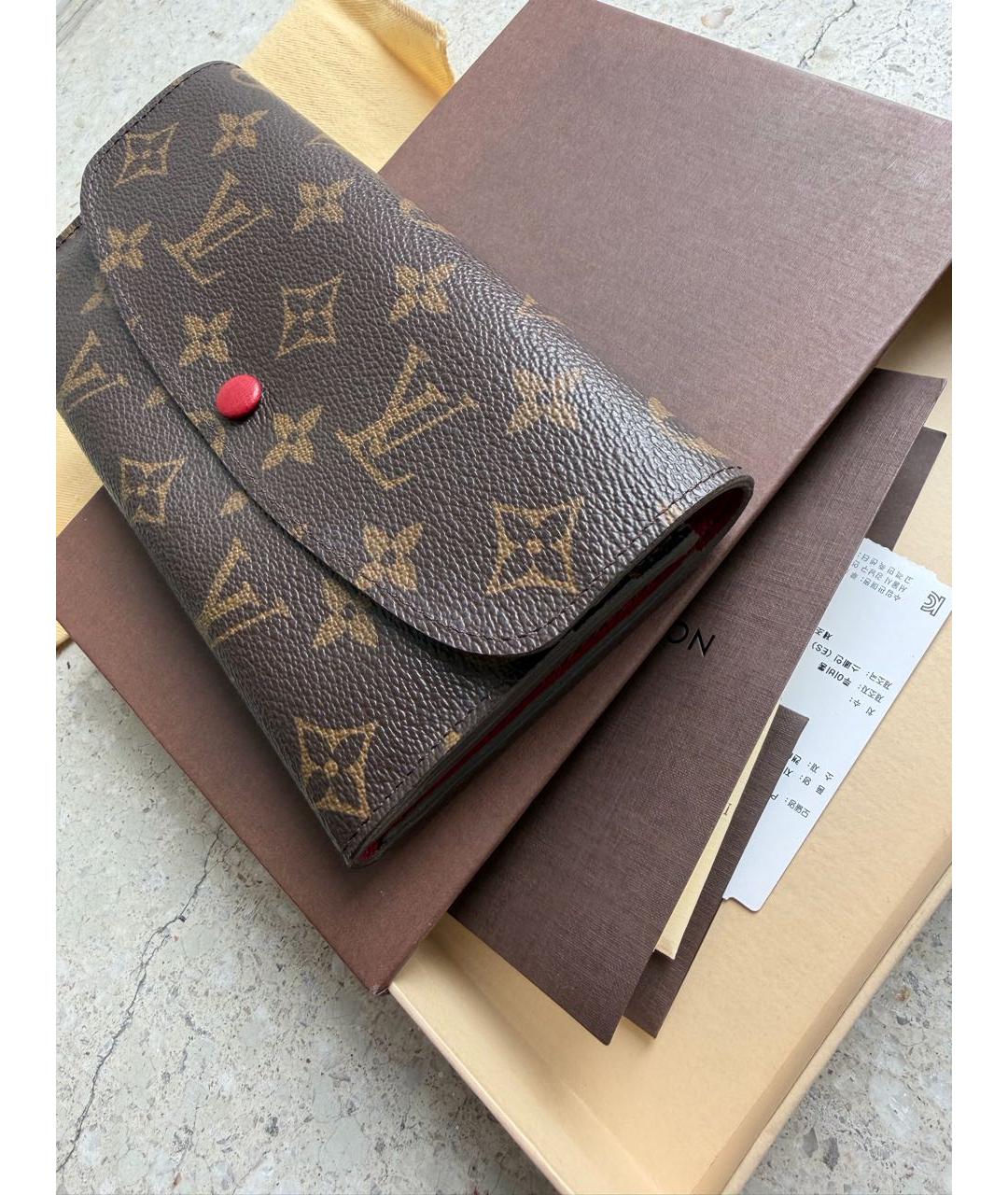 LOUIS VUITTON Коричневый кошелек, фото 3