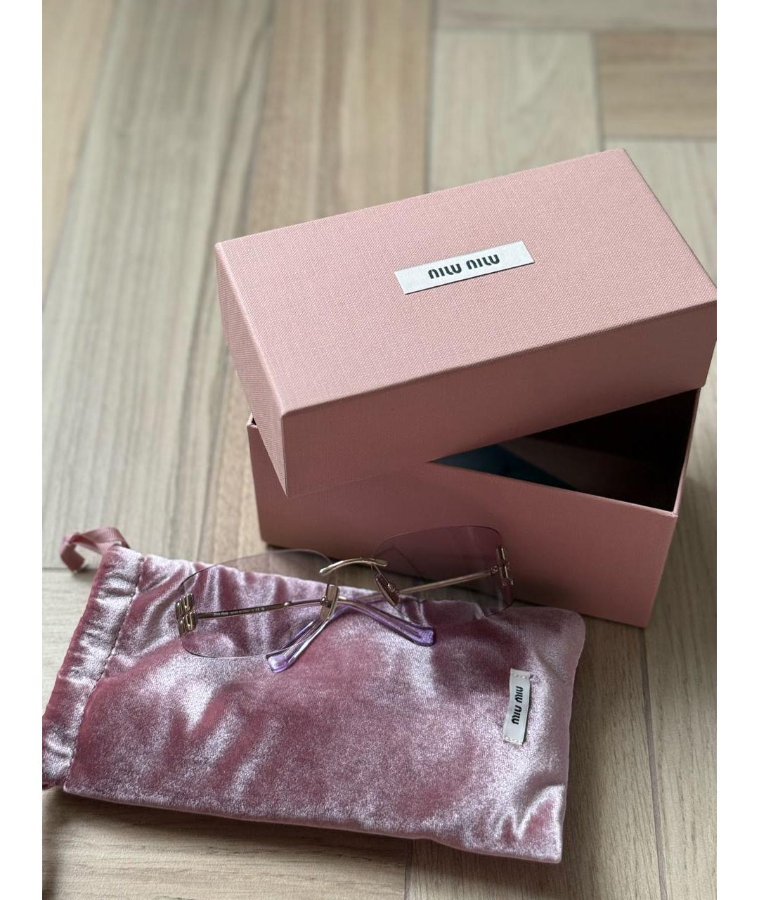 MIU MIU Фиолетовые металлические солнцезащитные очки, фото 2