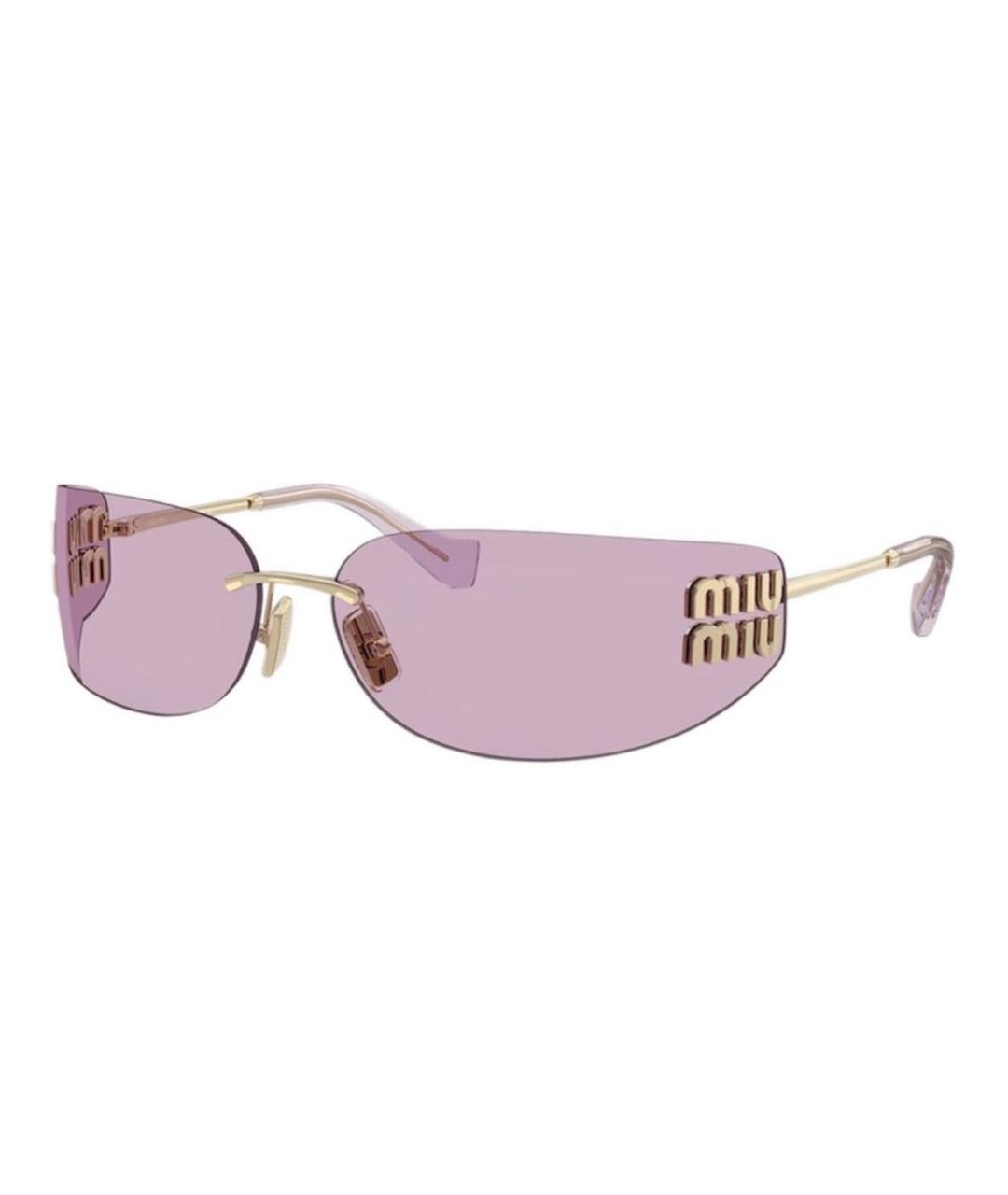 MIU MIU Фиолетовые металлические солнцезащитные очки, фото 9