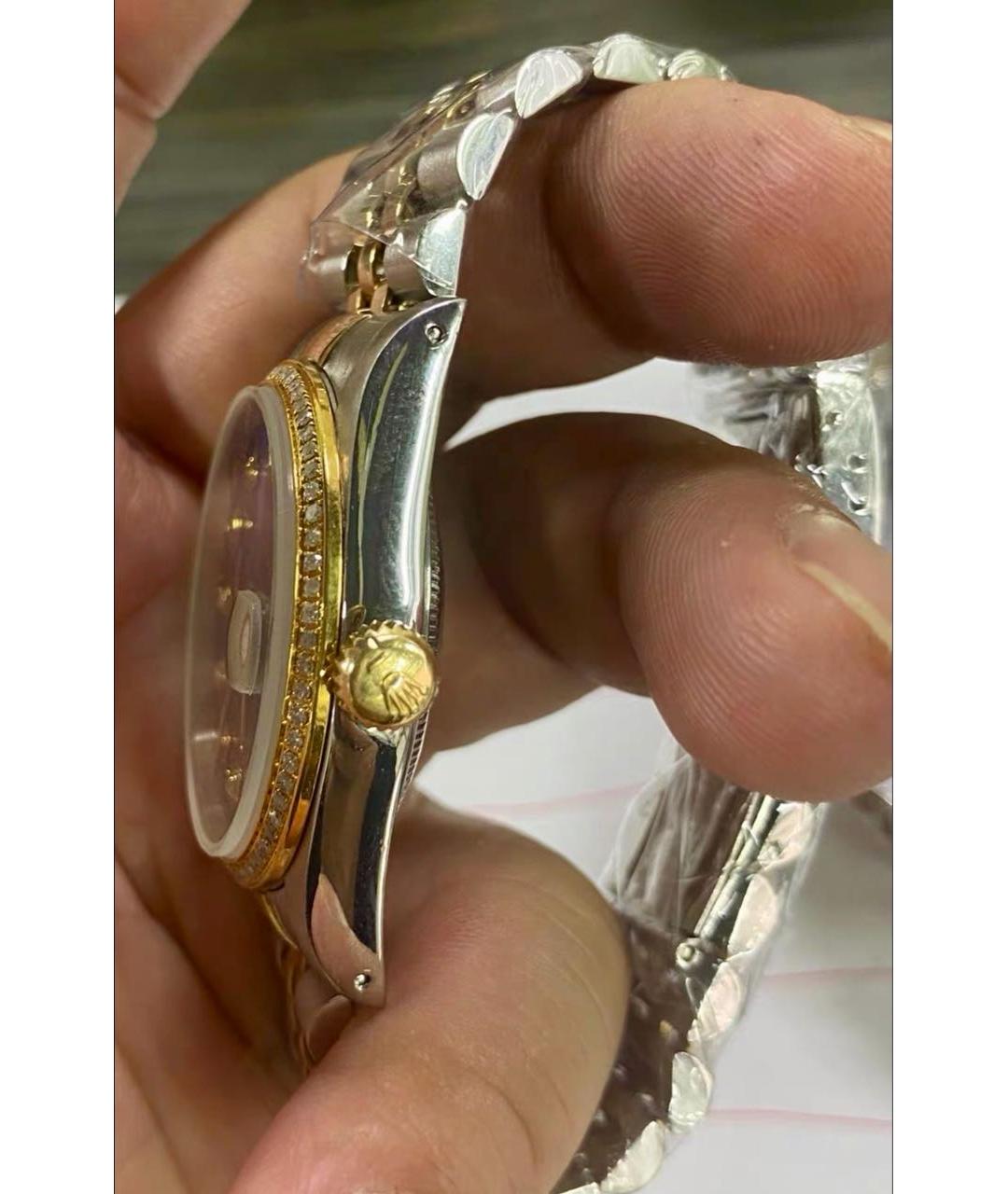 ROLEX Синие часы из желтого золота, фото 3