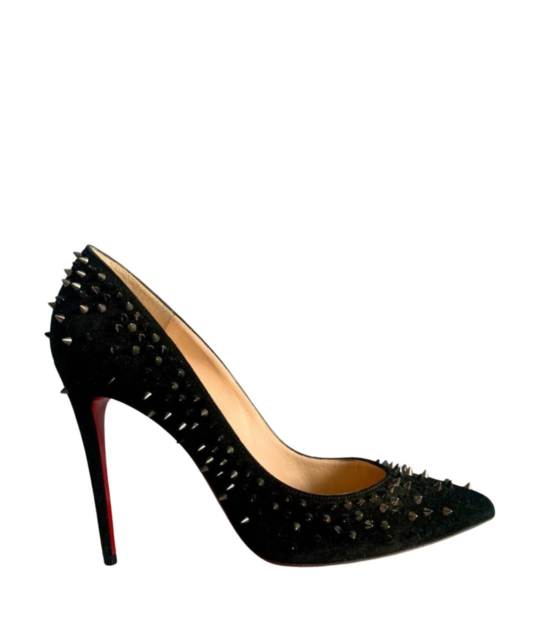CHRISTIAN LOUBOUTIN Черные замшевые туфли, фото 1