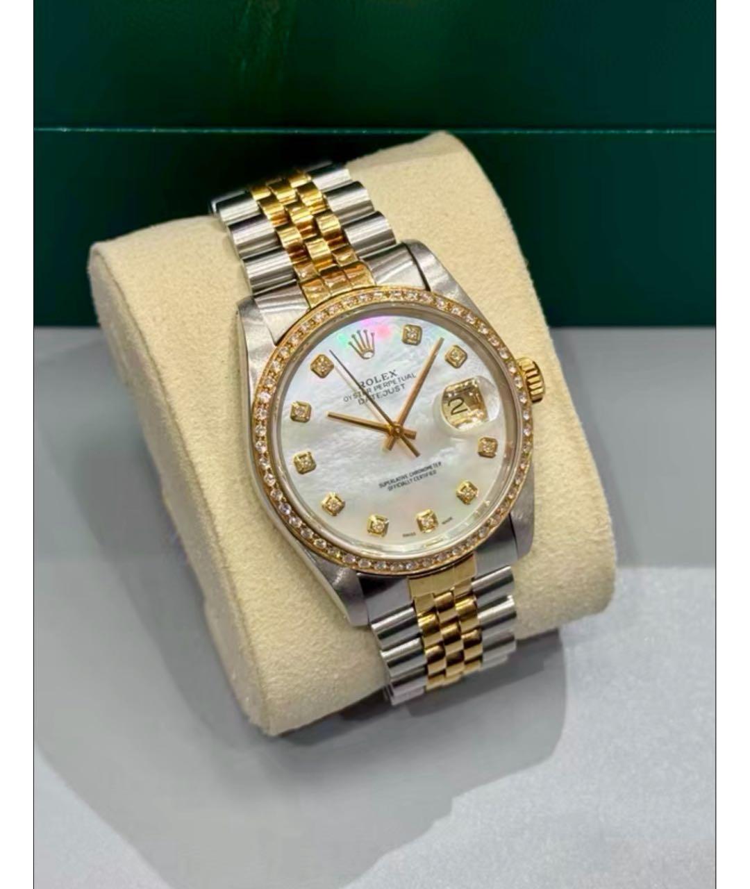 ROLEX Серебряные часы из желтого золота, фото 2