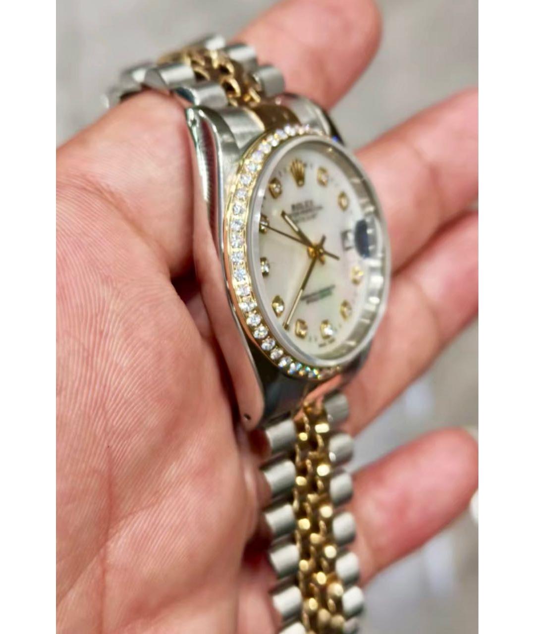 ROLEX Серебряные часы из желтого золота, фото 5