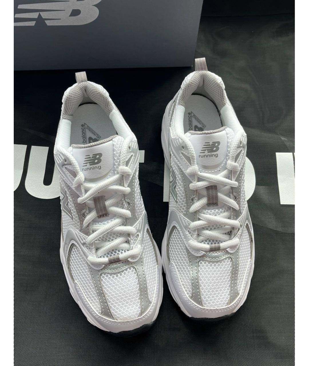 NEW BALANCE Белые текстильные кроссовки, фото 4