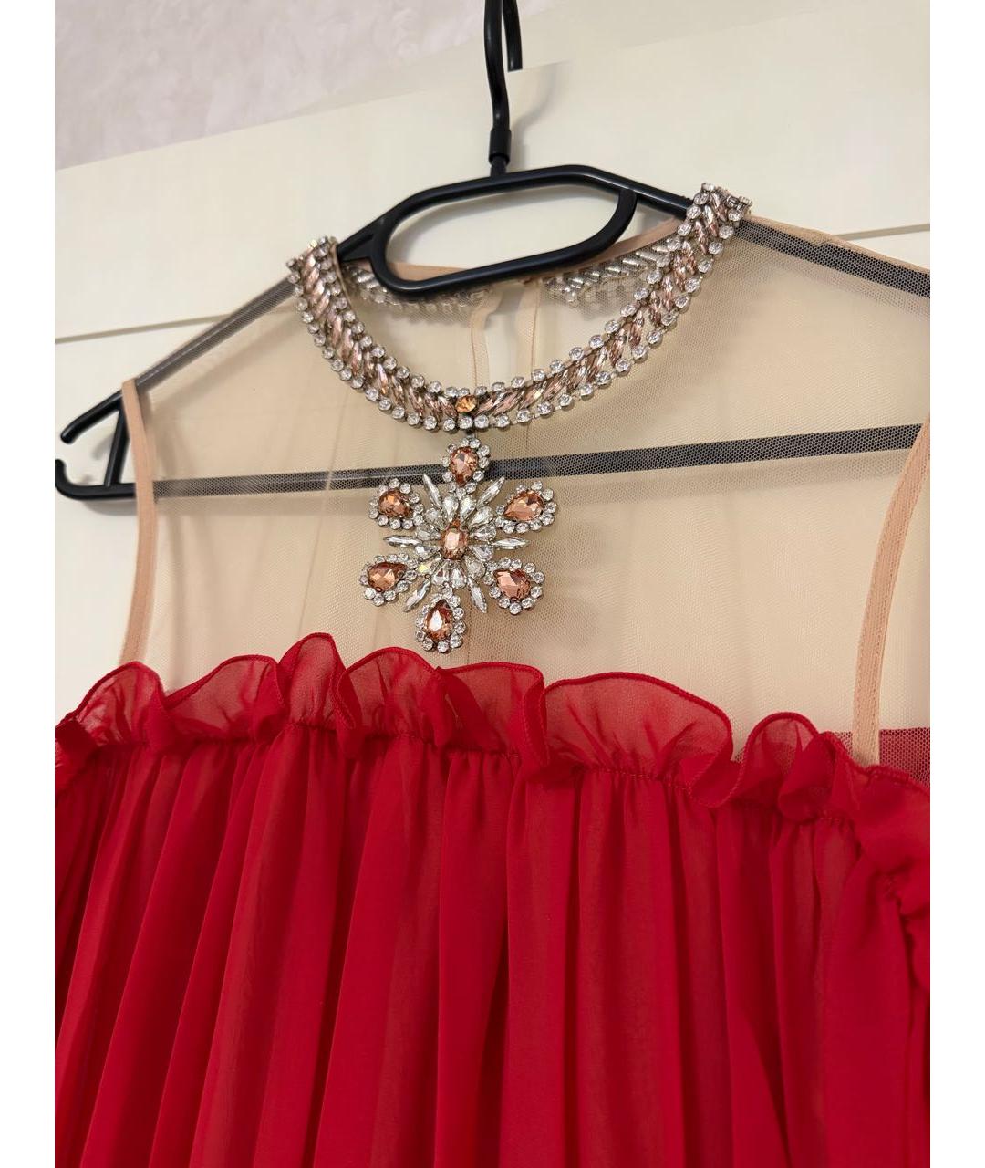 GIAMBATTISTA VALLI Красное полиэстеровое платье, фото 4