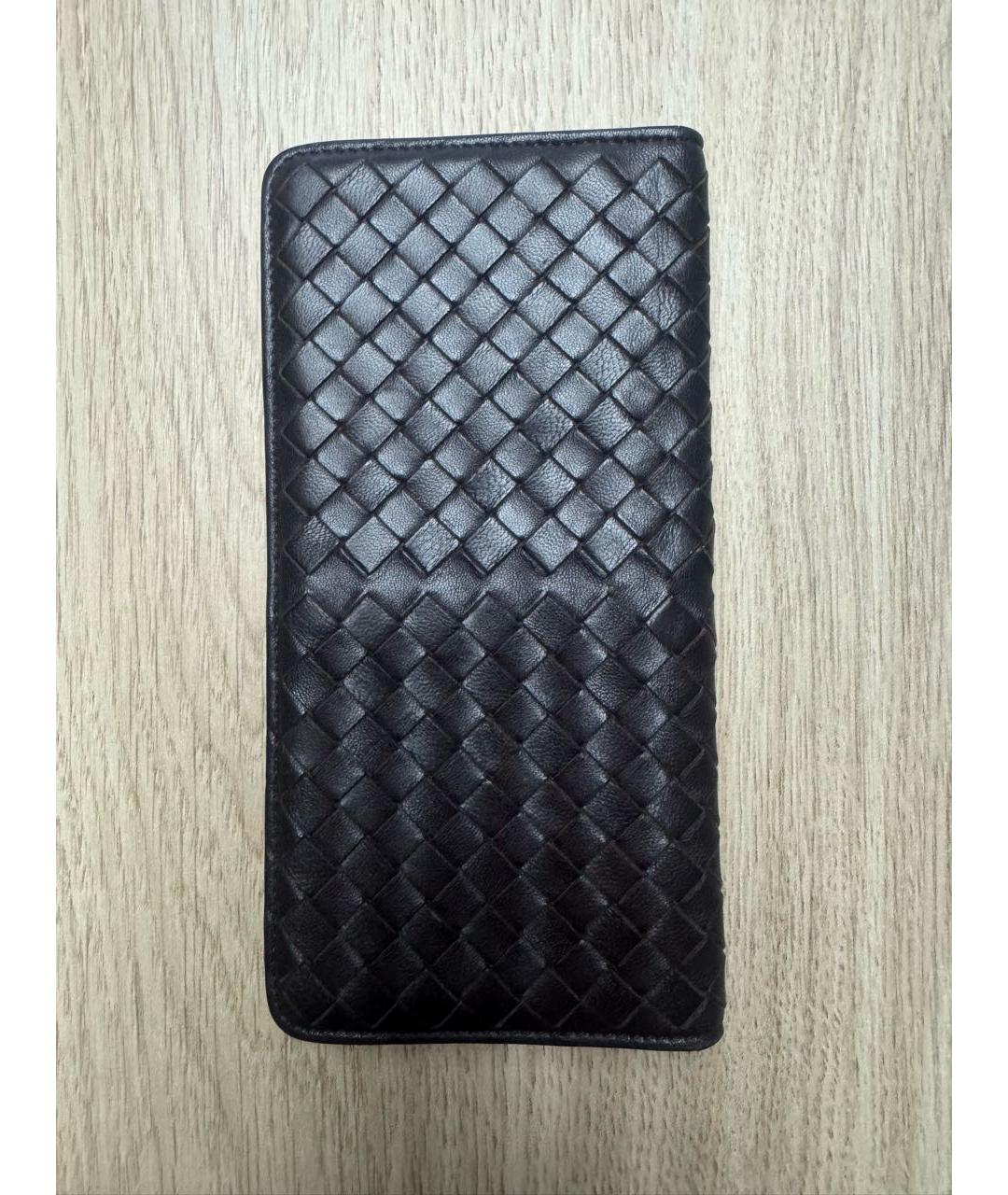 BOTTEGA VENETA Коричневый кожаный кошелек, фото 2