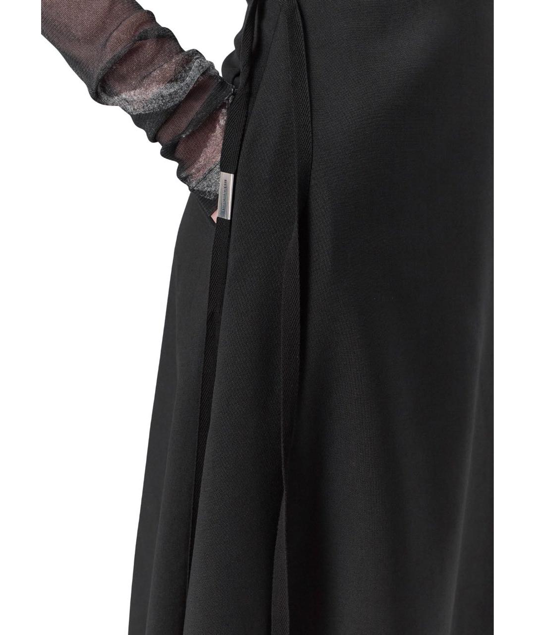 ANN DEMEULEMEESTER Черная шерстяная юбка миди, фото 3