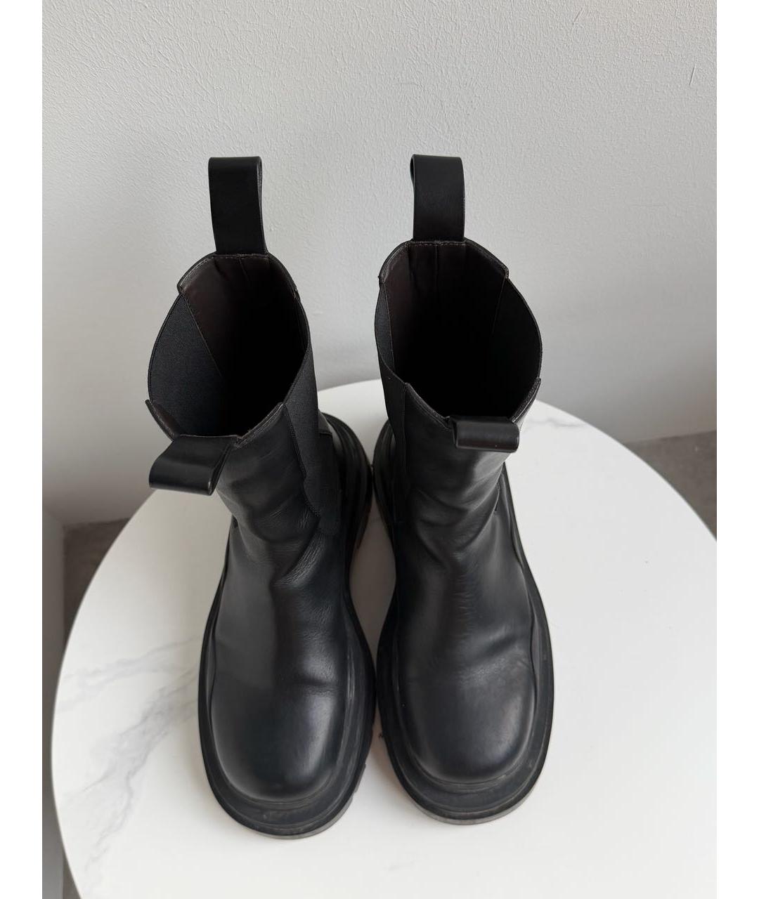 BOTTEGA VENETA Черные кожаные ботинки, фото 3