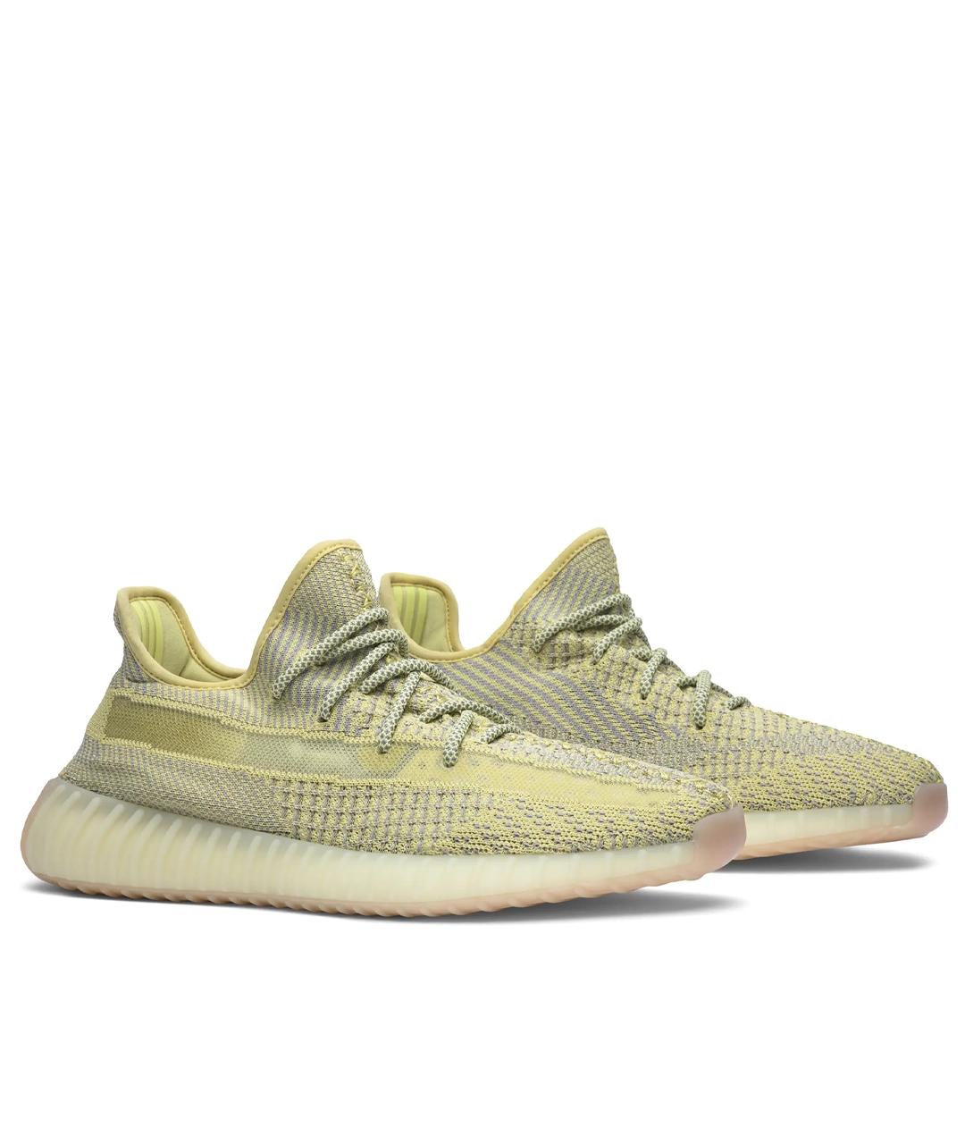 ADIDAS YEEZY Желтые текстильные низкие кроссовки / кеды, фото 2