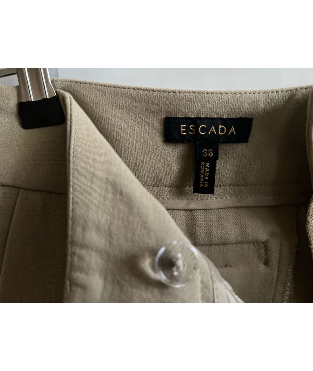 ESCADA Бежевые хлопковые брюки широкие, фото 4