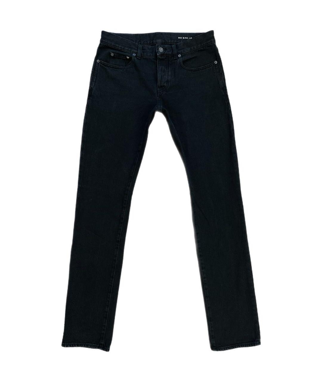SAINT LAURENT Черные хлопковые джинсы скинни, фото 1