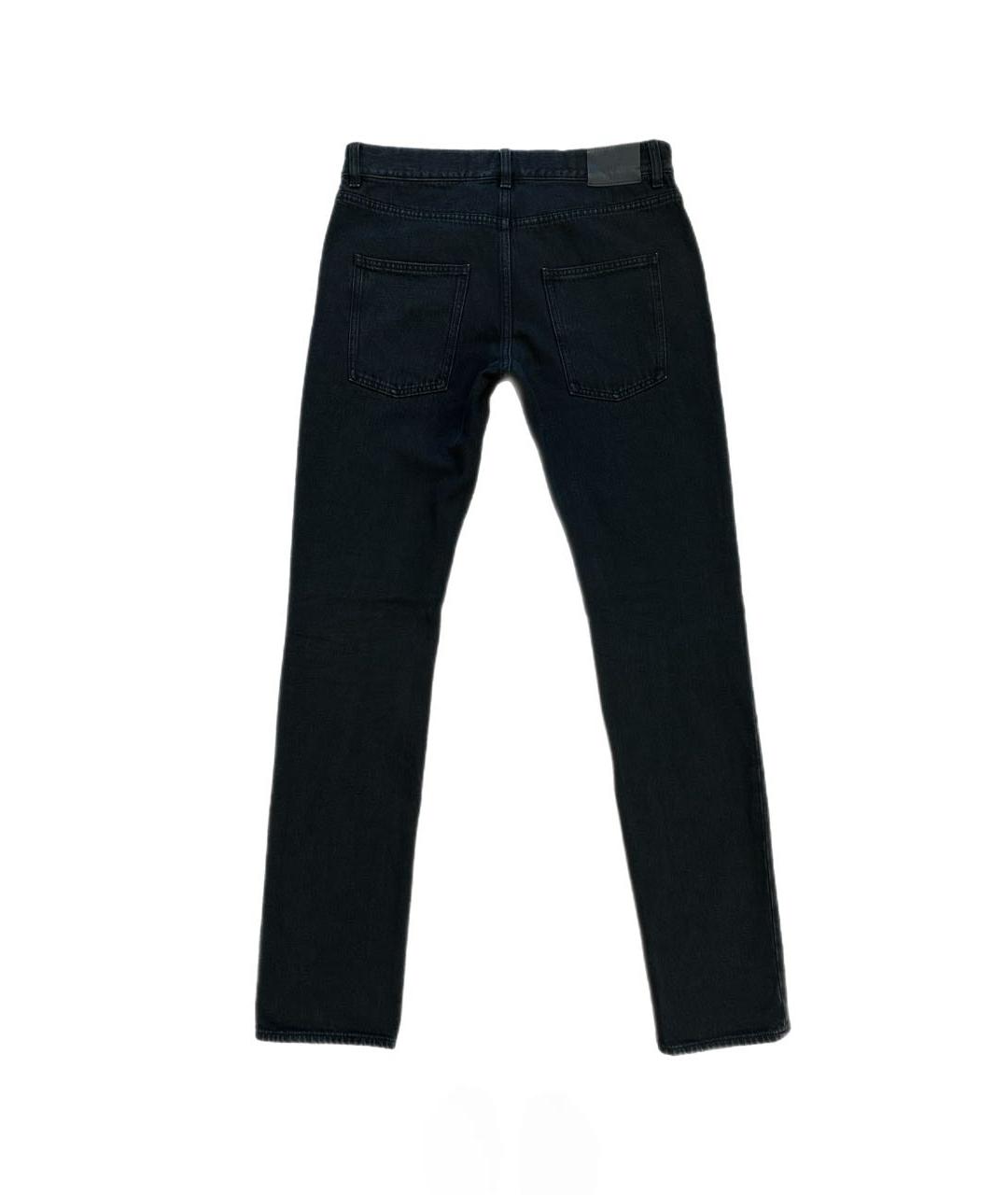 SAINT LAURENT Черные хлопковые джинсы скинни, фото 2