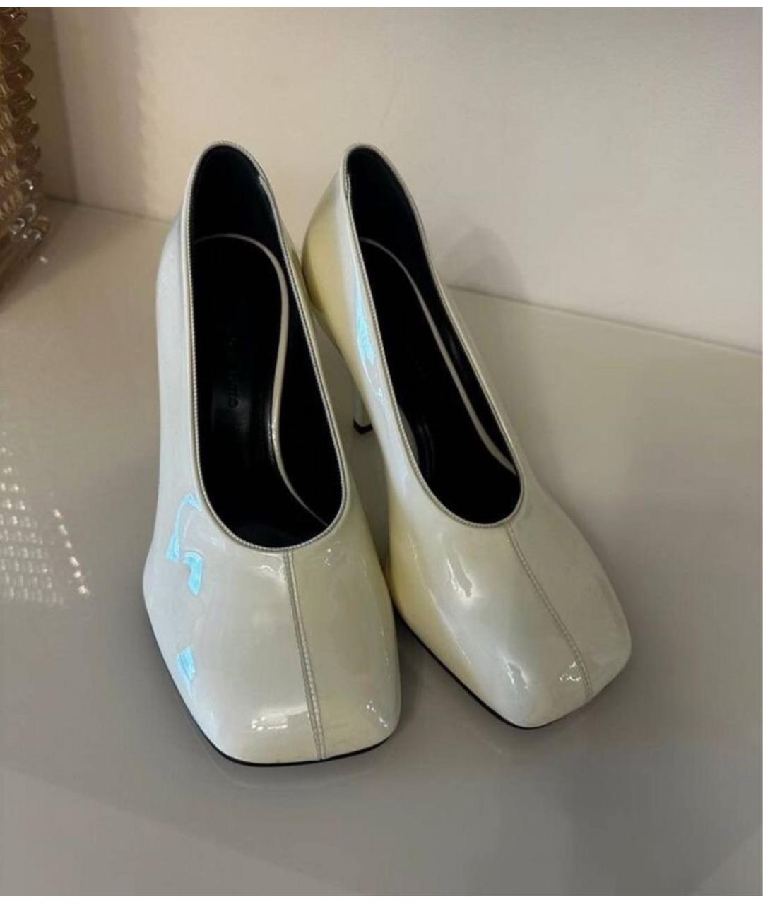 PHOEBE PHILO Бежевые туфли из лакированной кожи, фото 3