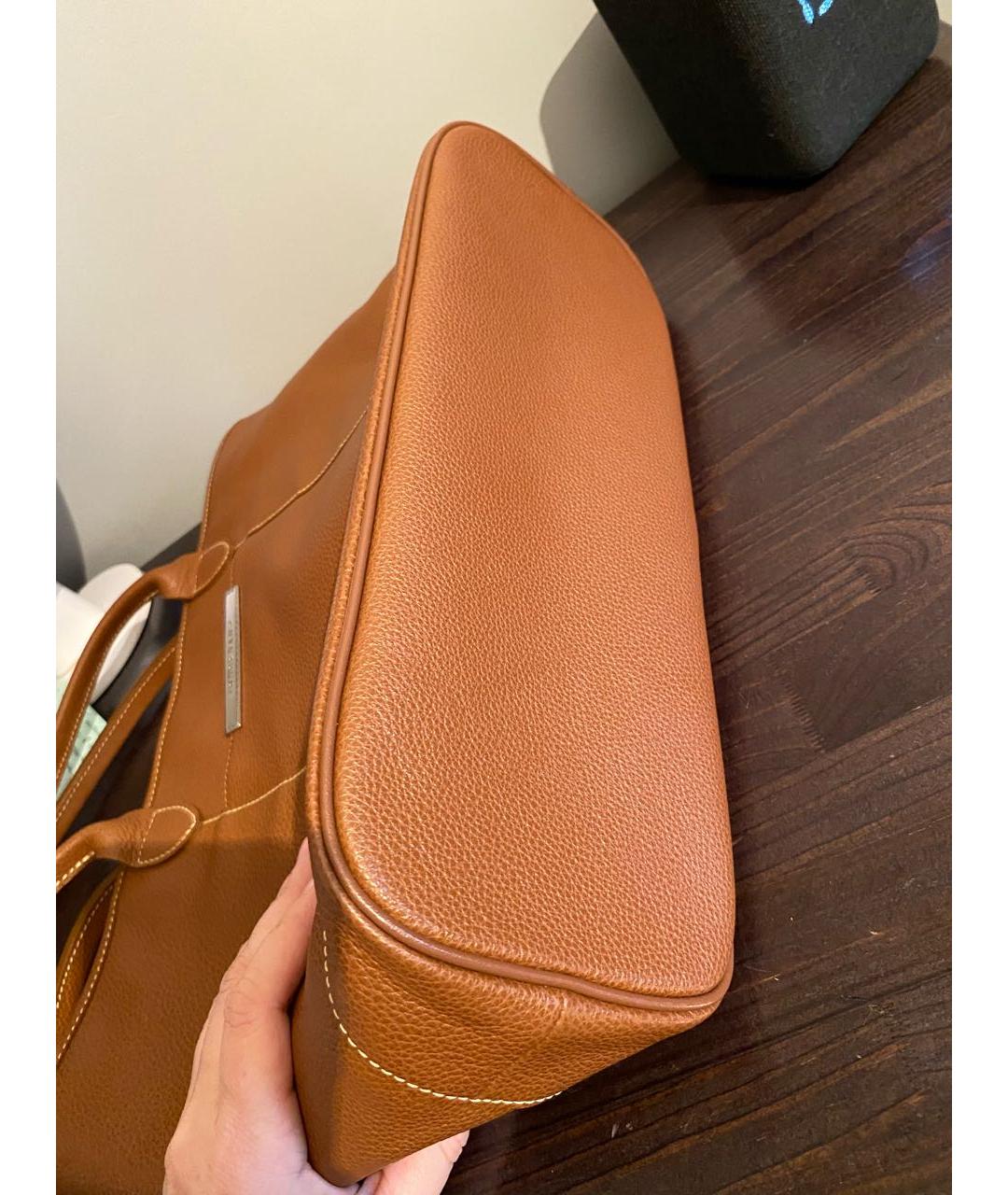 LONGCHAMP Коричневая кожаная сумка тоут, фото 7