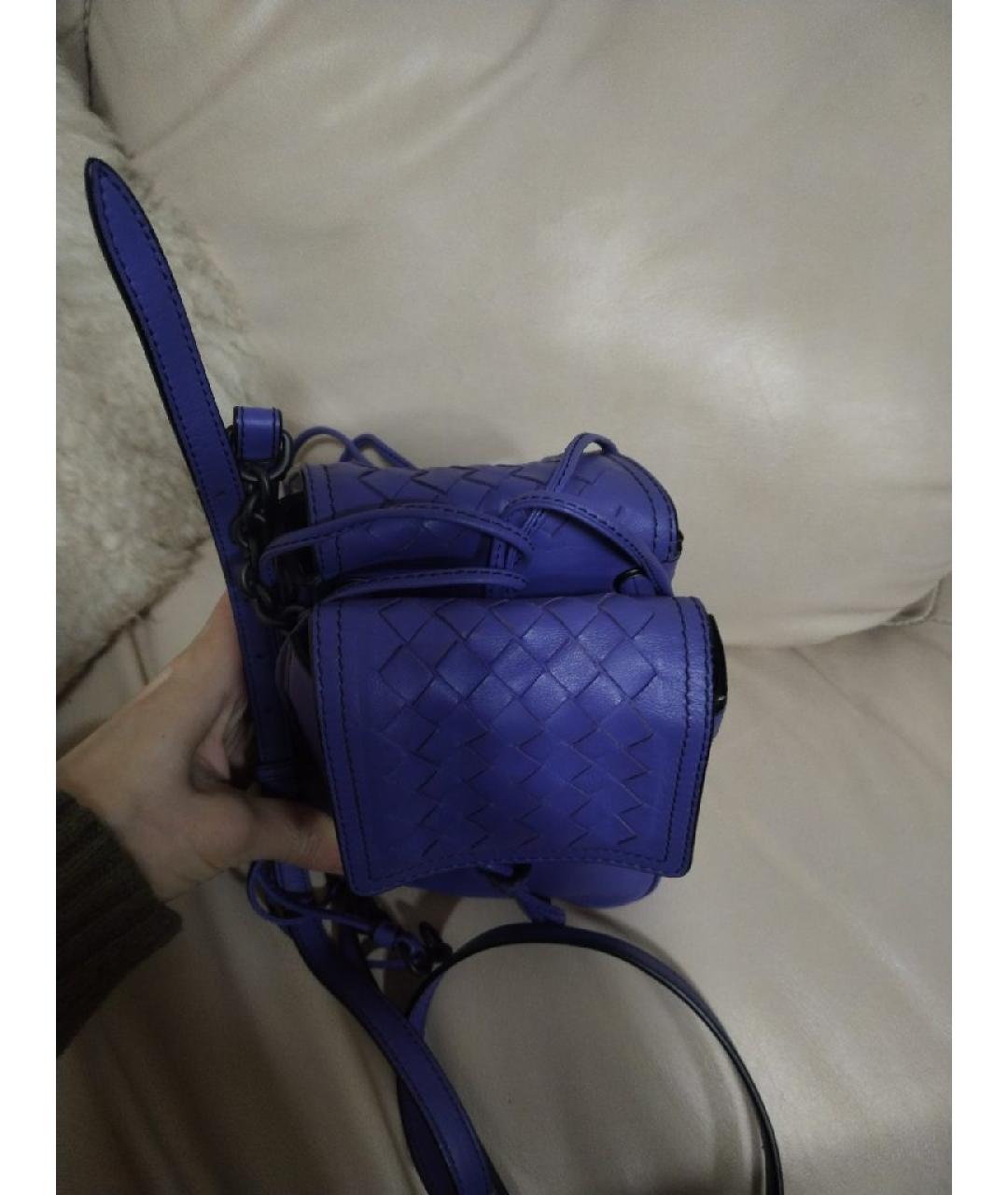BOTTEGA VENETA Фиолетовая кожаная сумка через плечо, фото 5