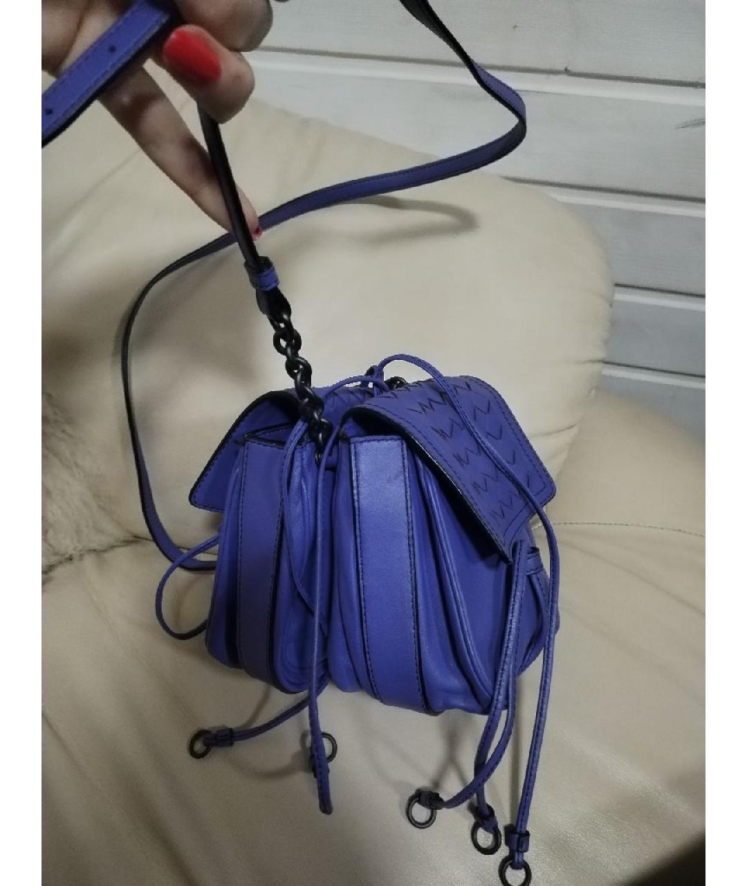 BOTTEGA VENETA Фиолетовая кожаная сумка через плечо, фото 9