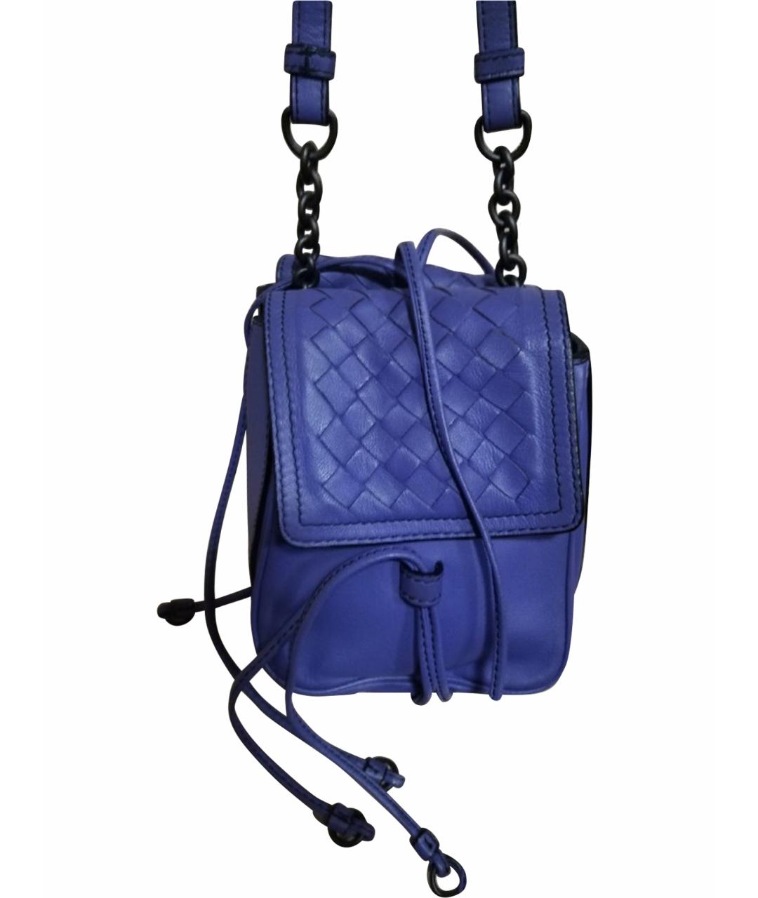BOTTEGA VENETA Фиолетовая кожаная сумка через плечо, фото 1
