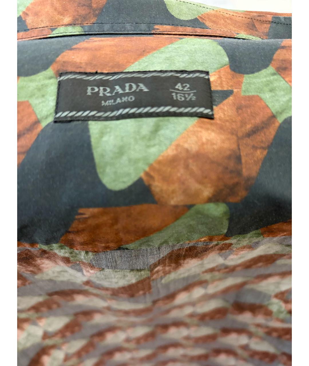 PRADA Мульти хлопковая кэжуал рубашка, фото 4