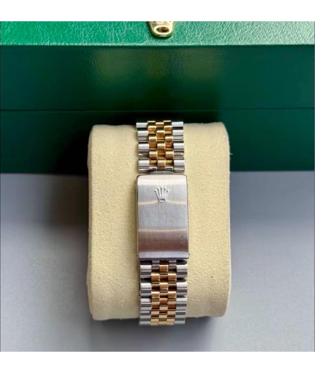ROLEX Черные часы из желтого золота, фото 4