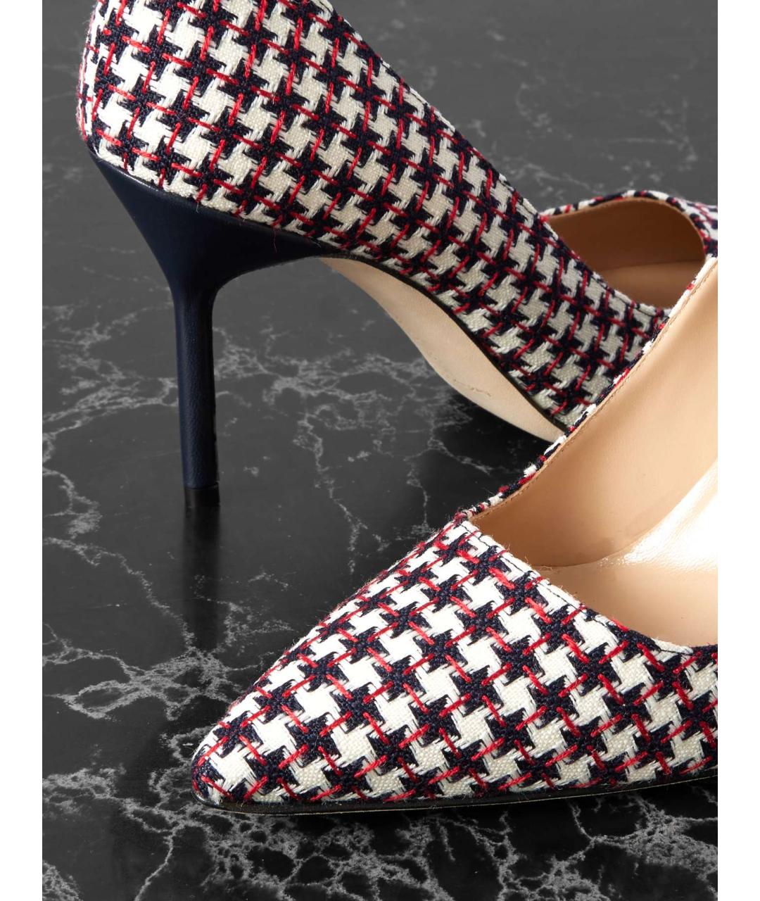 MANOLO BLAHNIK Белые текстильные туфли, фото 6