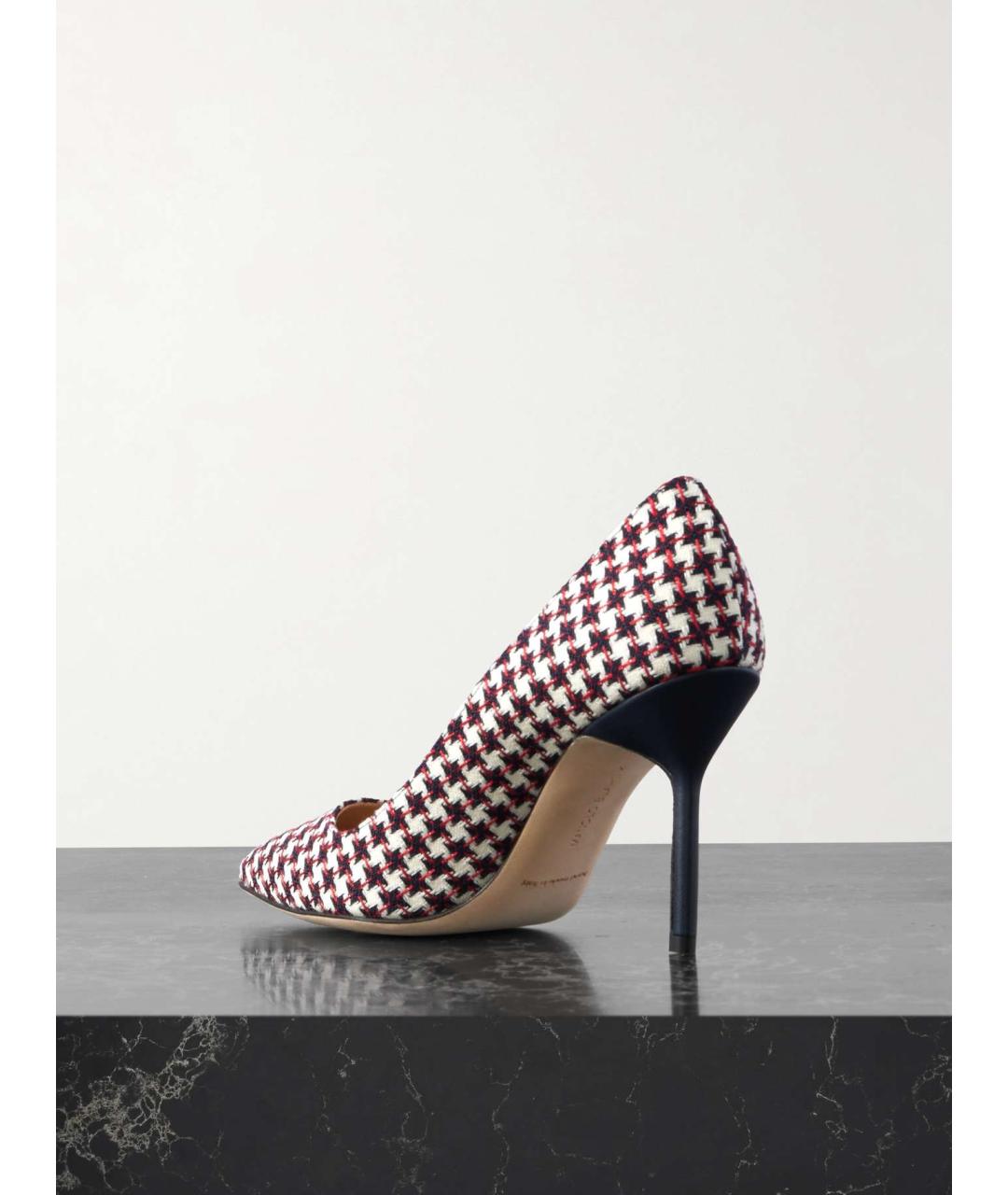 MANOLO BLAHNIK Белые текстильные туфли, фото 5