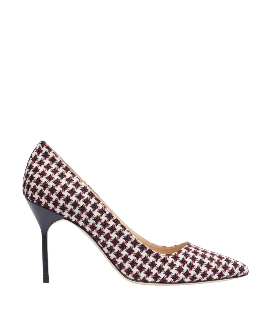 MANOLO BLAHNIK Белые текстильные туфли, фото 1