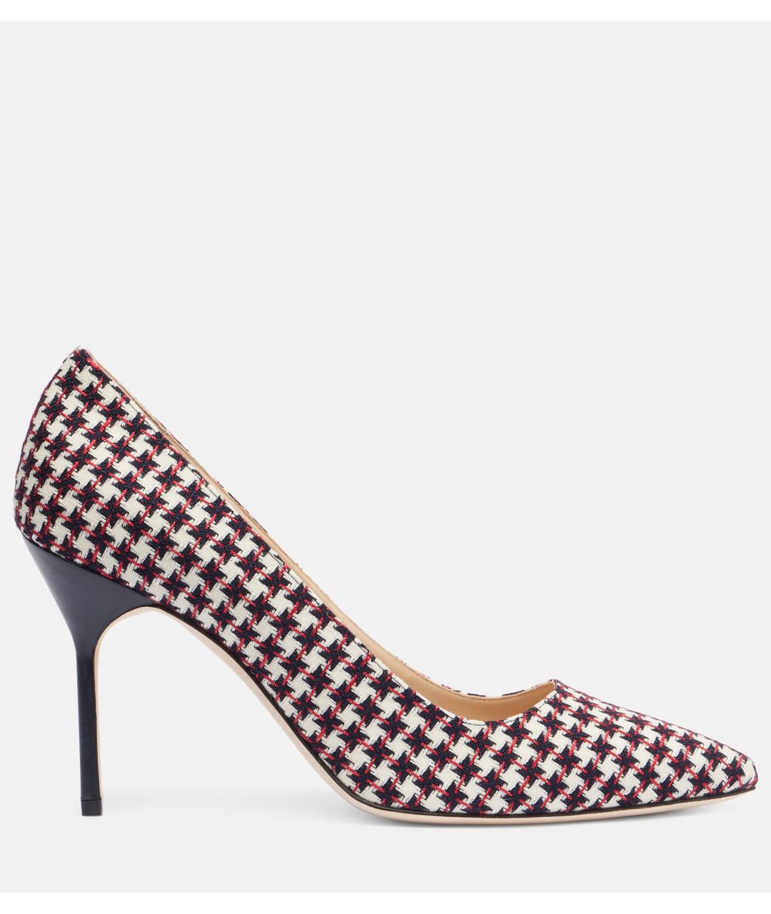 MANOLO BLAHNIK Белые текстильные туфли, фото 8