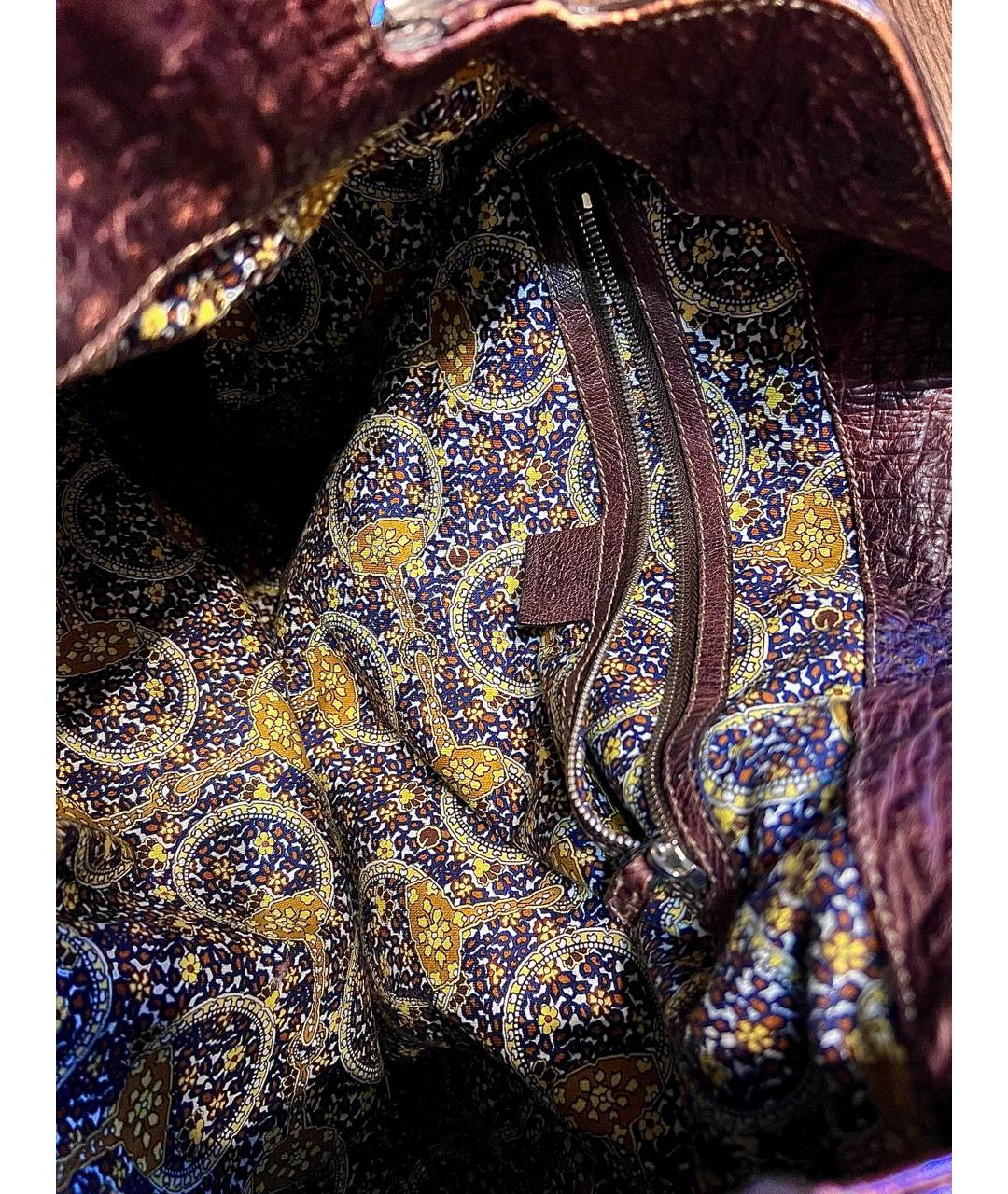 GUCCI Коричневая сумка тоут из экзотической кожи, фото 4
